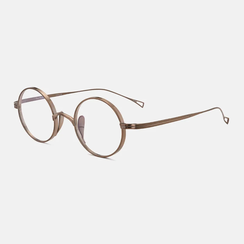 Brightzone Women's Full Rim Round Titanium Eyeglasses 86561 - Lightweight & Durable Frame for Work, Reading & Everyday Use