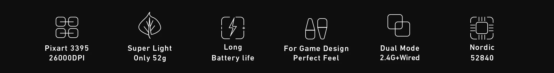 Lamzu Thorn 4K Wireless Gaming Mouse - Black (4K Dongle Included) | Ergonomic Design for FPS, MOBA & MMO Gaming | Perfect for PC & Laptop Gamers