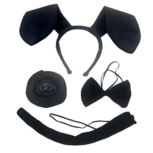 4pcs-black Dog