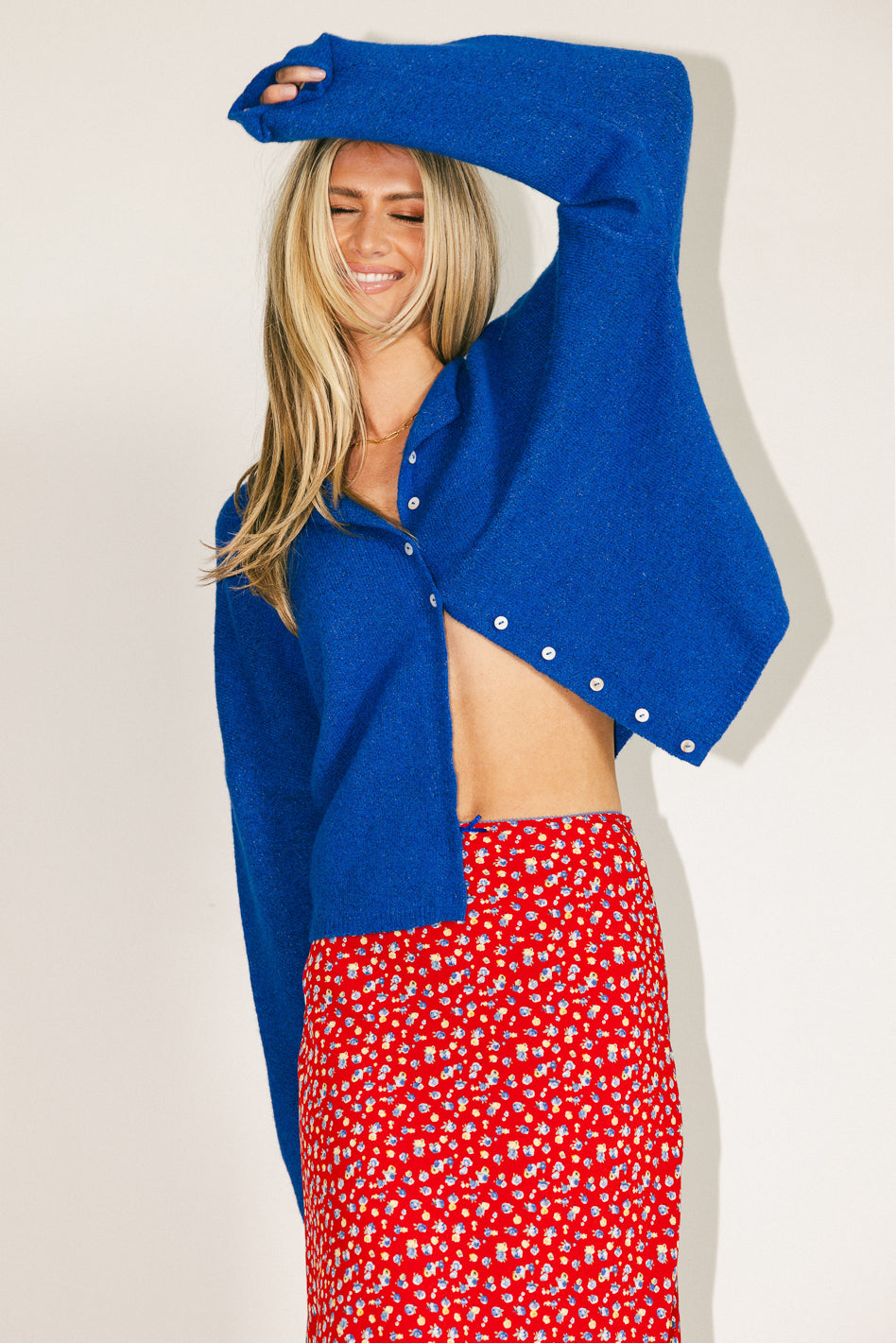 Blue Maci Cardigan for Women | Cozy Knit Sweater | Perfect for Fall & Winter Layering | Casual Office Wear & Weekend Outfits