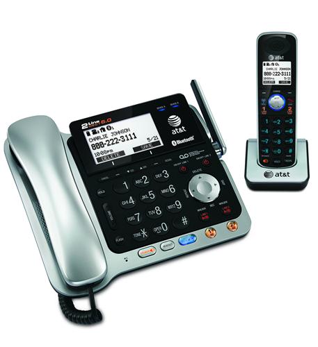 ITAD ATT TL86109 2-Line Corded/Cordless Phone with Caller ID, Call Waiting & Speakerphone - Perfect for Home & Office Communication