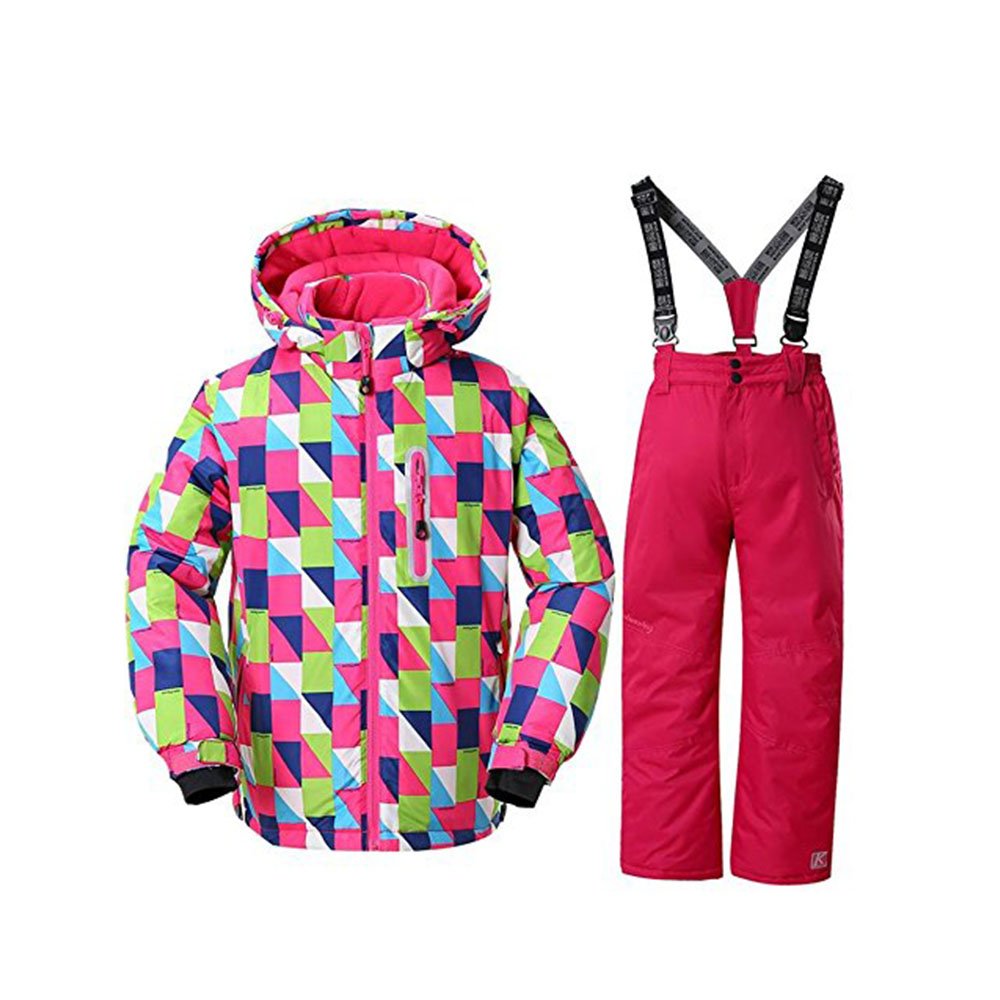 Girls Waterproof Windproof Snow Jacket & Pants Set - Insulated Ski Jacket Winter Snowsuit for Cold Weather - Perfect for Skiing, Snowboarding & Outdoor Winter Activities