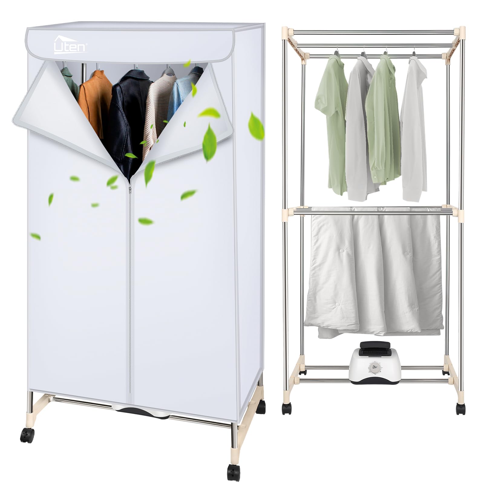 Portable Electric Clothes Dryer Machine with Timer - Compact Laundry Drying Rack for Apartments & Homes - Perfect for Small Spaces, Dorm Rooms & Quick Indoor Drying