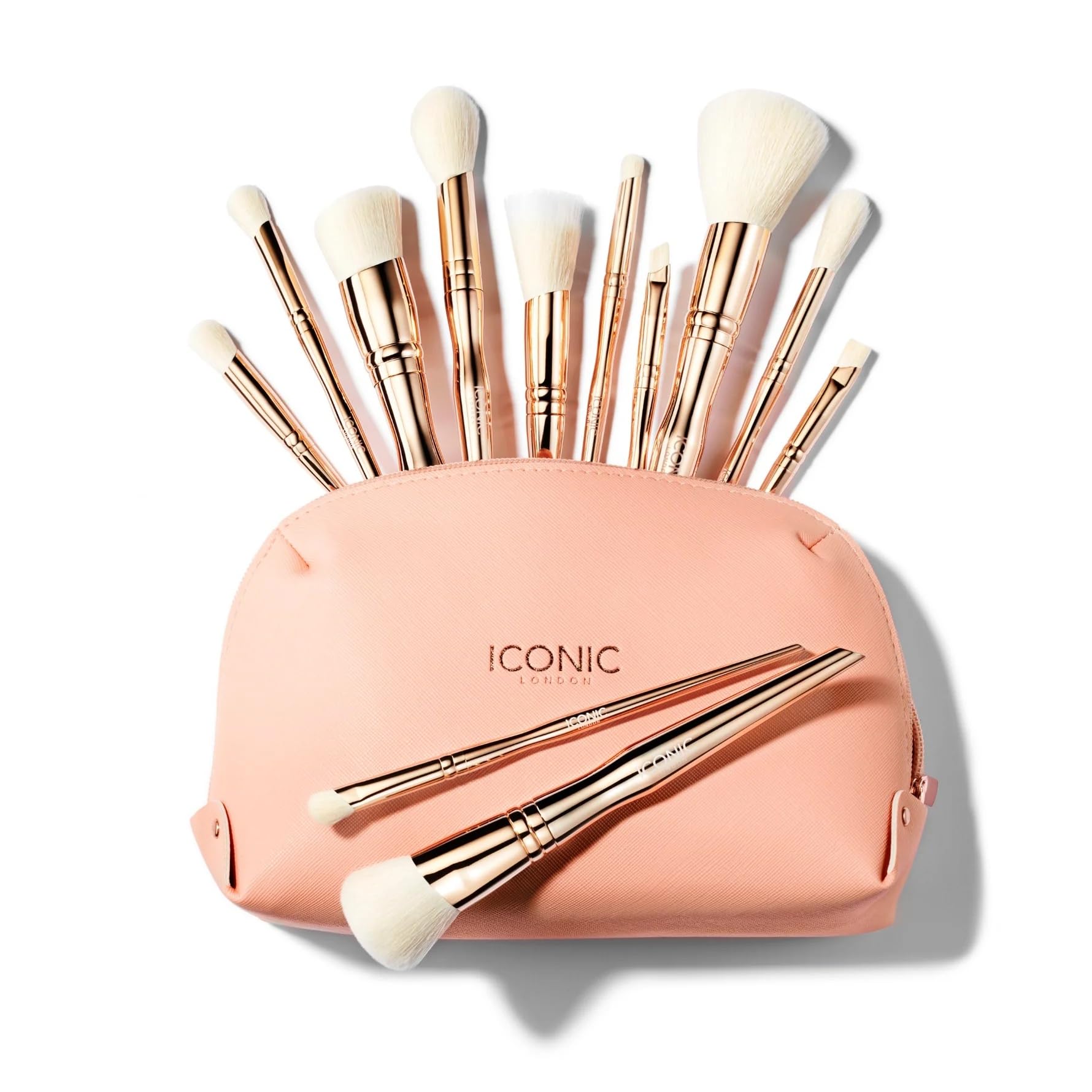 ICONIC LONDON Luxury Makeup Brush Set - Professional Blending, Buffing & Polishing Brushes for Flawless Makeup Application | Perfect for Daily Use, Bridal Makeup & Professional Makeup Artists
