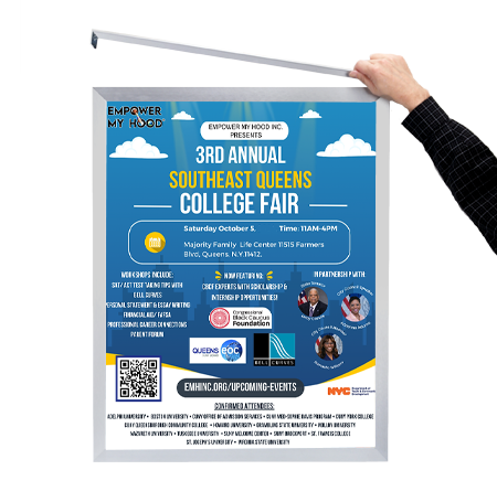 16x24 Euro Style Poster Frame - Top & Side Load Sign Holder with Slide-In Design - Perfect for Home Decor, Office Displays, and Art Exhibitions