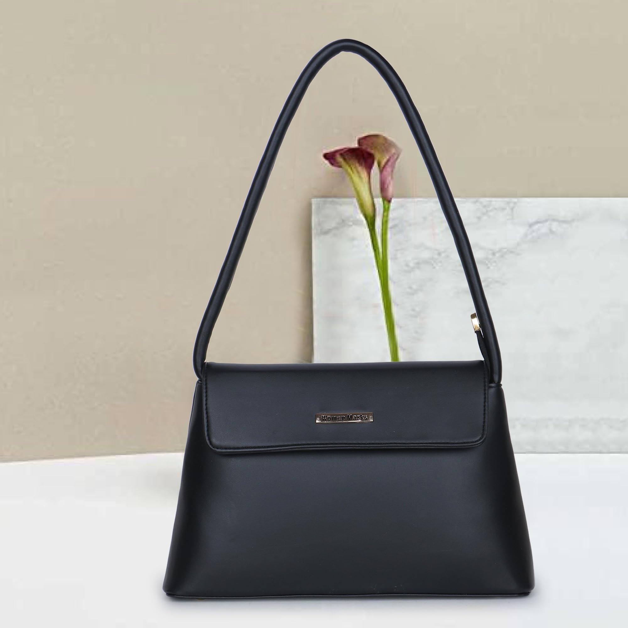 Stylish Women's Baguette Handbag - PU Leather Crossbody & Shoulder Bag with Adjustable Detachable Strap | Perfect for Work, Travel & Everyday Use