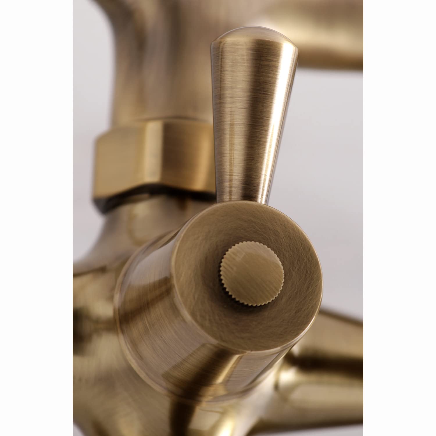Kingston Brass KS285AB 6-Inch Clawfoot Tub Faucet in Antique Brass - Vintage Style Bathroom Fixture for Classic & Modern Bathrooms