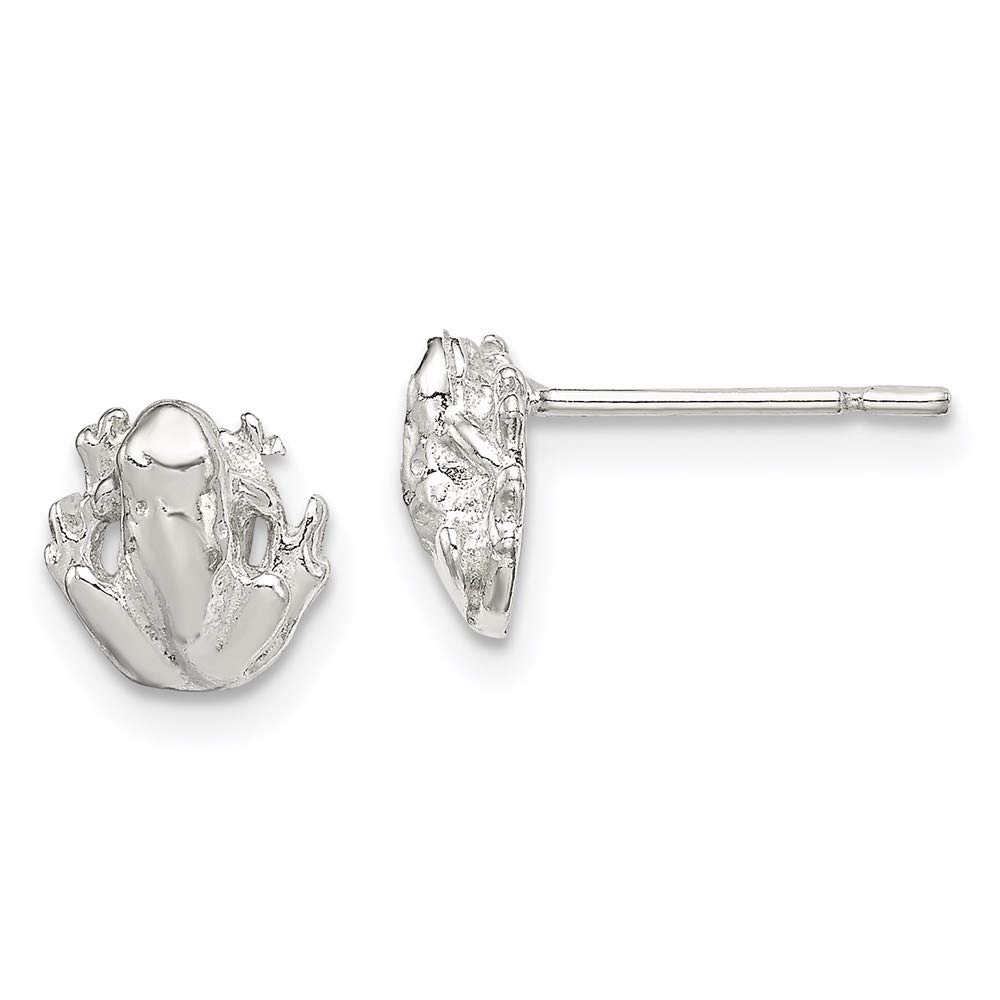 Sterling Silver Frog Mini Earrings - Dainty & Elegant Jewelry for Women - Perfect for Everyday Wear, Gifts & Special Occasions