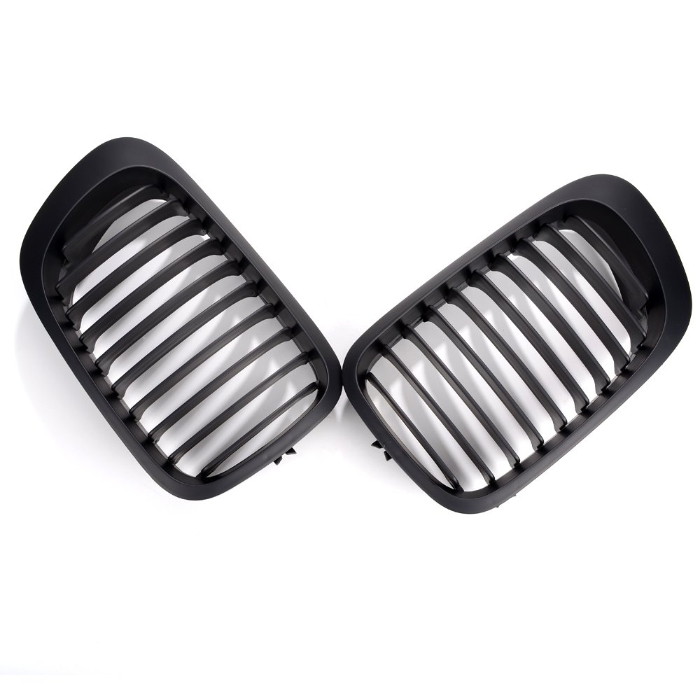 Luxury Front Hood Kidney Grill Grille for 1999-2002 BMW E46 Coupe & Cabriolet (Pre-Facelift) - Matte Black | Snap-On Design | Perfect for Car Upgrades & Customization