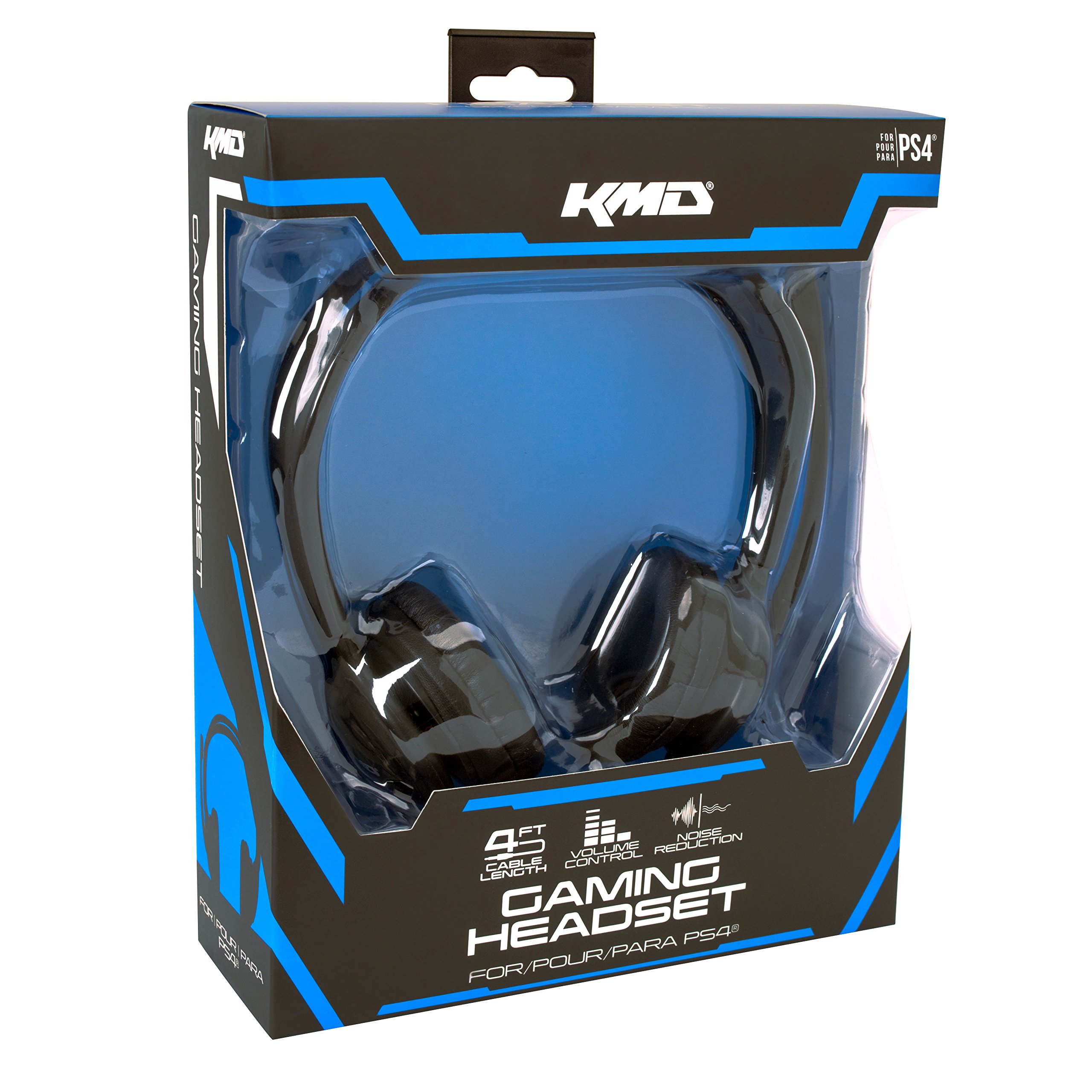 KMD PS4 Gaming Headset with Live Chat - Lightweight & Comfortable Design for Small Heads - Perfect for Online Multiplayer & Streaming