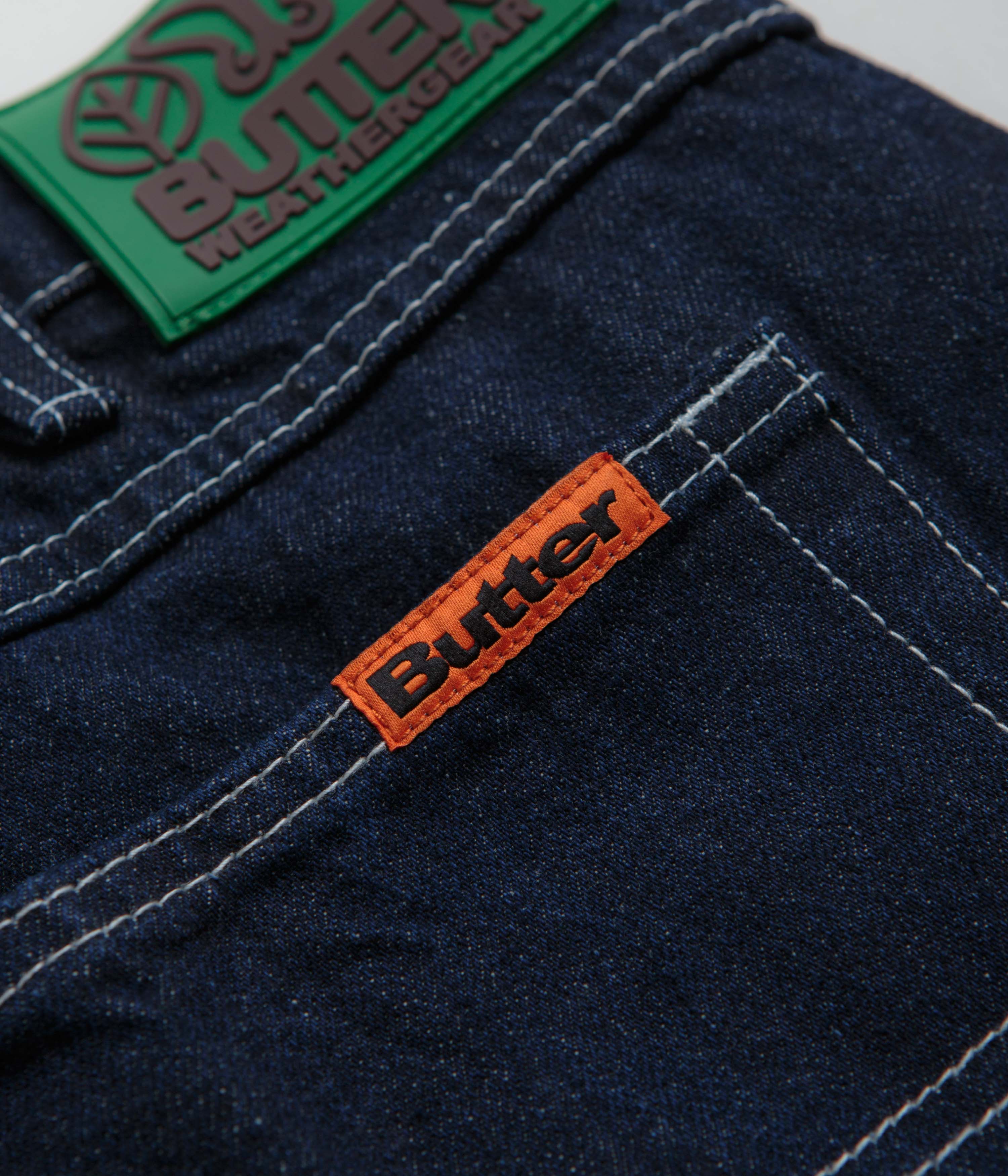 Butter Goods Heavyweight Weatherproof Jeans for Men - Dark Indigo Wash, Durable Workwear & Outdoor Denim Pants for Hiking, Construction & Cold Weather
