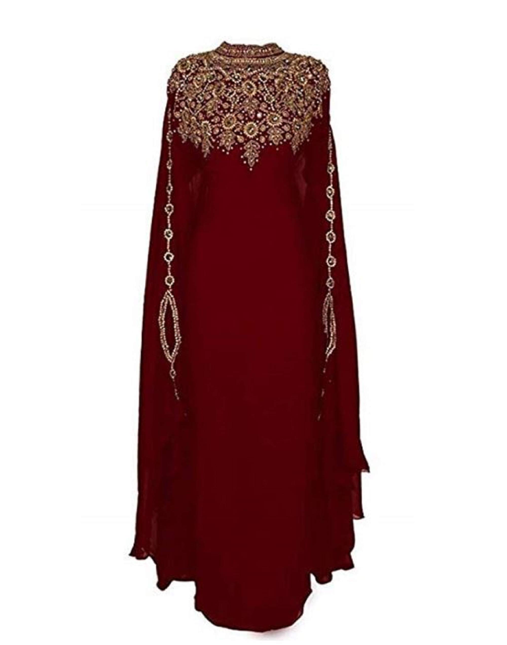 Exquisite Hand ZARI Farasha Modern Bridal Kaftan TAKSHITA Dress - Perfect for Wedding Ceremonies, Bridal Showers & Special Occasions