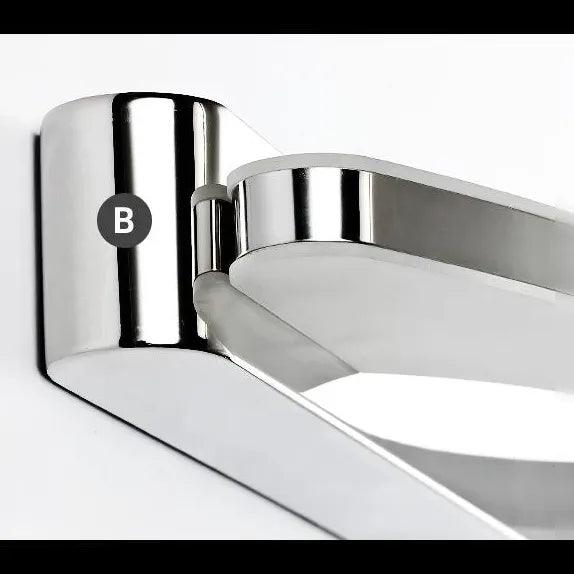 Oval Silver LED Bathroom Mirror Lights - Modern Vanity Mirror with Adjustable Brightness for Makeup, Shaving & Home Decor