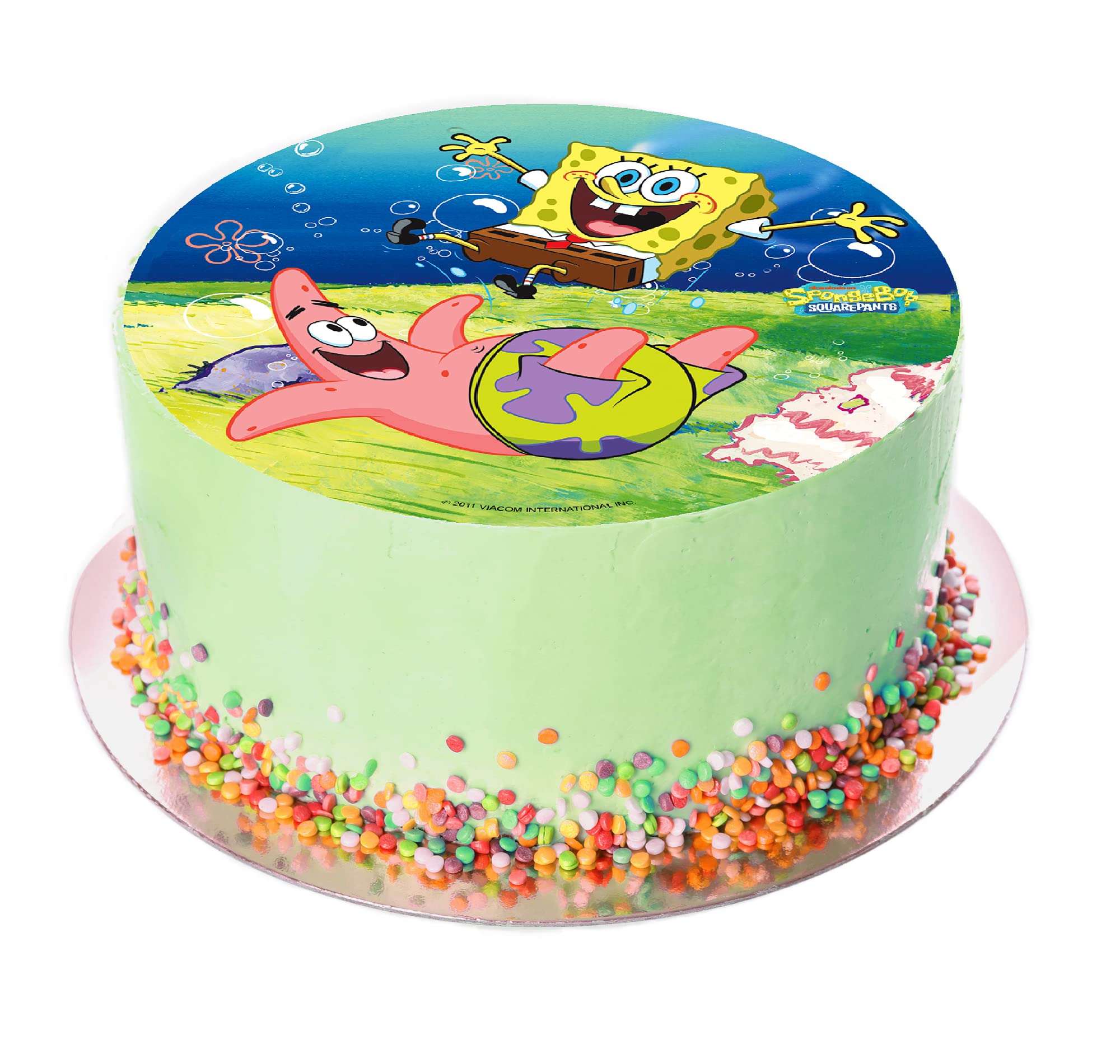 Edible Spongebob Cake Topper | 20cm Decorations for Birthday Cakes, Cupcakes & Desserts | Perfect for Spongebob Themed Parties & Celebrations