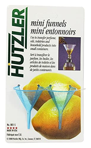 Hutzler 801-S Mini Funnel Set of 2 - Durable Polypropylene Kitchen Funnels for Cooking, Baking, Oil Pouring & DIY Projects