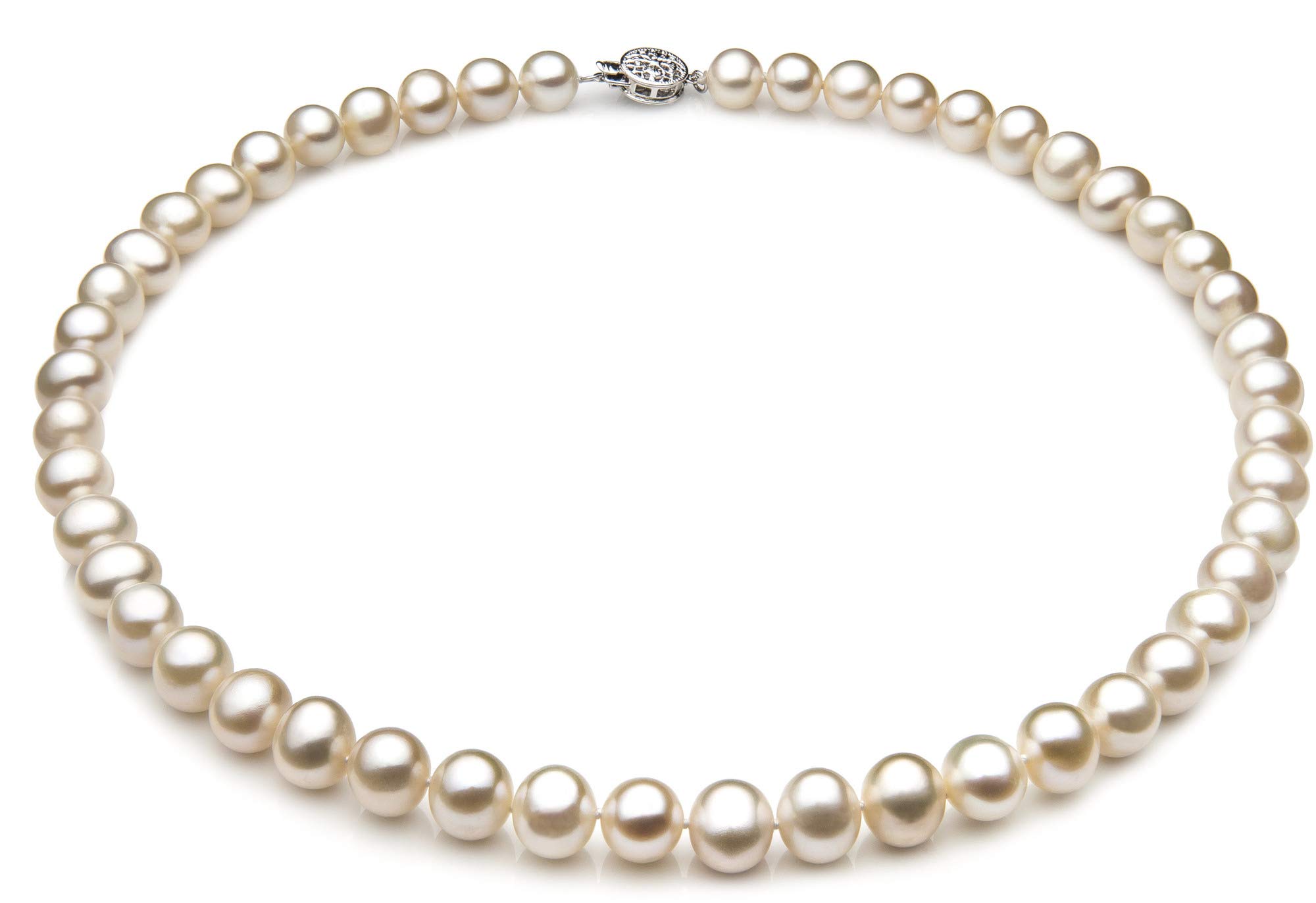 7-8mm AAA Quality White Freshwater Cultured Pearl Necklace for Women - 925 Sterling Silver Jewelry | Perfect for Weddings, Parties & Special Occasions