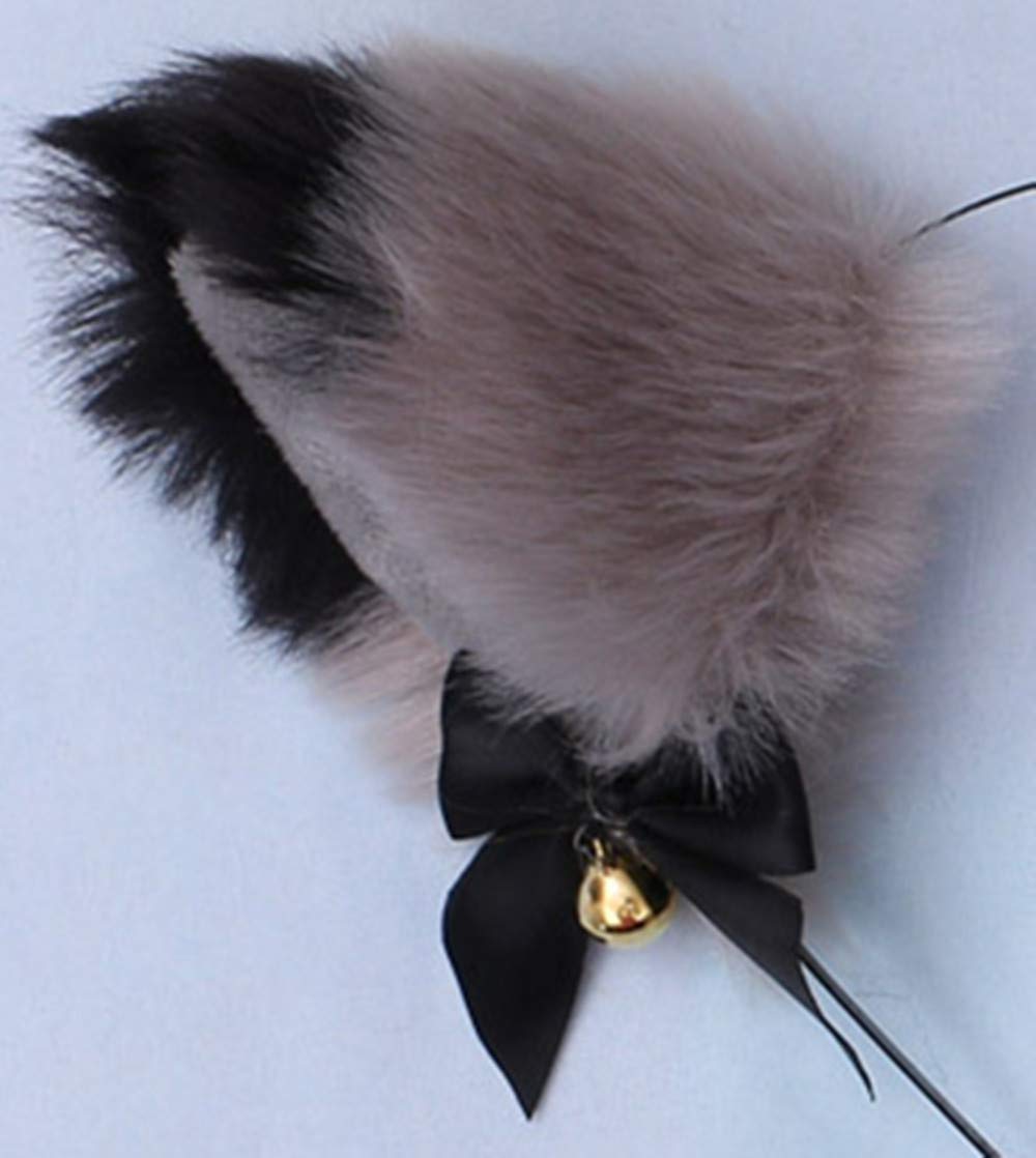 Fxaelian Animal Fox Cat Dog Ears Headband - Adjustable Cute Faux Fur Cosplay Costume Accessories for Halloween, Cosplay Parties, Anime Conventions and Pet Dress Up