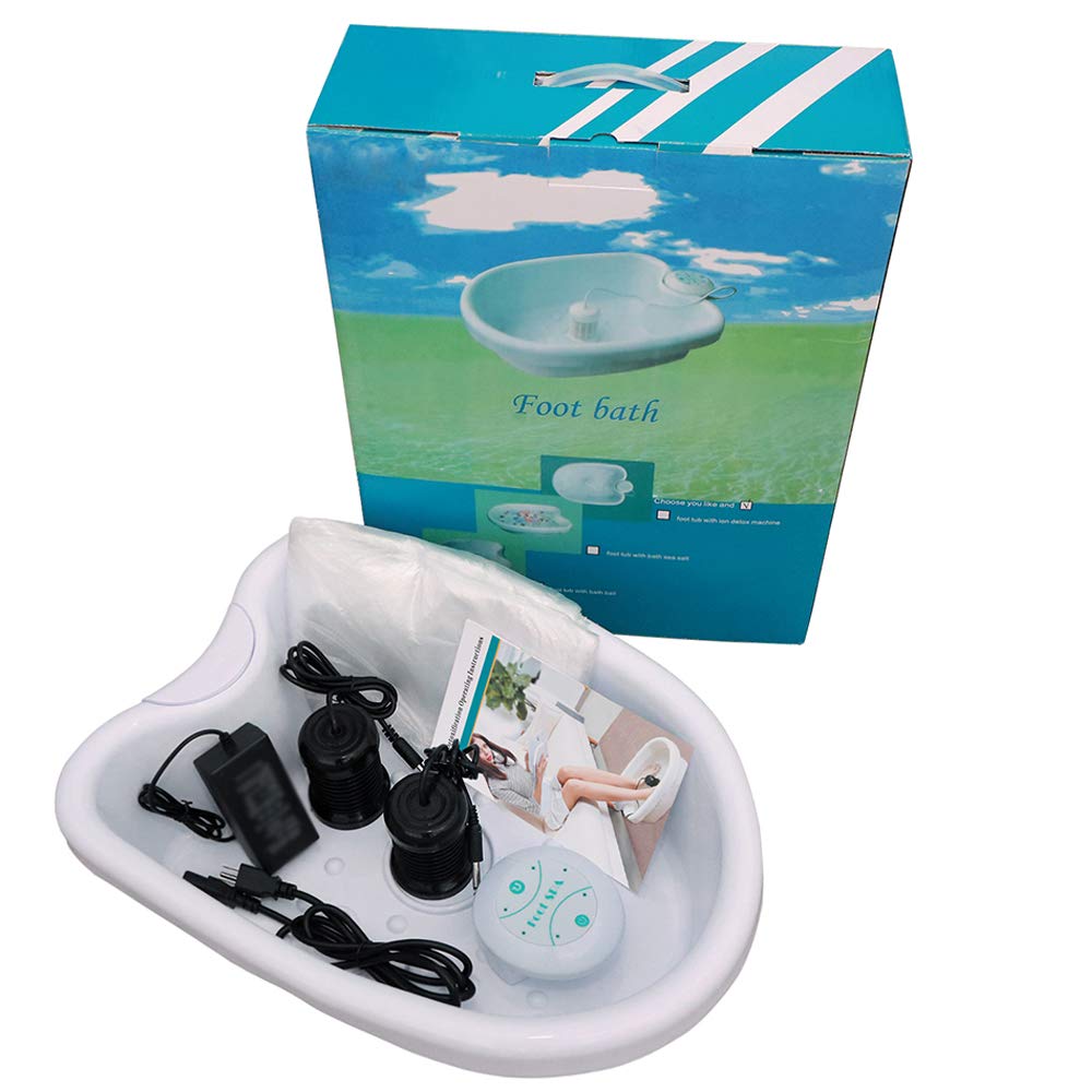 Vitaciti Portable Ionic Detox Foot Bath Spa with Large Tub - Negative Hydrogen Machine for Foot Detox, Includes 2 Arrays & Tub Liners | Perfect for Home Relaxation & Detox Therapy