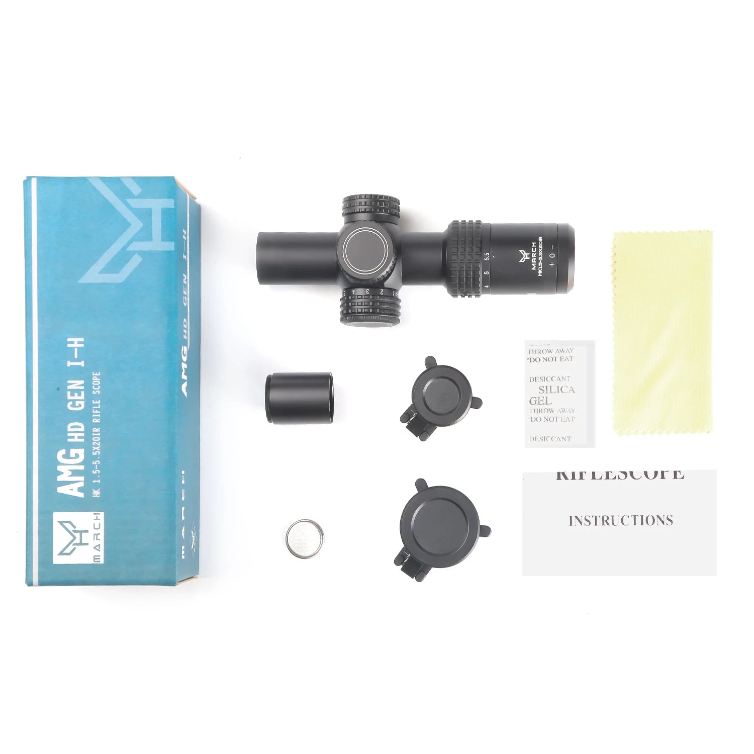 Tactical Rifle Scope 1.5-5.5x20IR Adjustable Illuminated Reticle - Compact Airsoft Hunting Scope for PCP Airgun, Shooting & Outdoor Sports | Perfect for Target Practice, Hunting, and Airsoft Battles