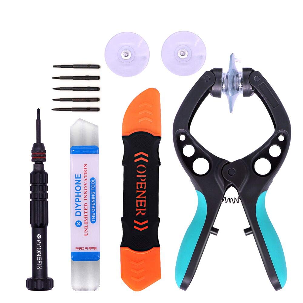 4-in-1 Cellphone Repair Tool Kit - Precision Screwdriver Set with LCD Screen Replacement Tools & Suction Cup | Professional Phone Repair Kit for iPhone, Samsung & Android Devices | Perfect for DIY Screen Replacement & Home Repairs