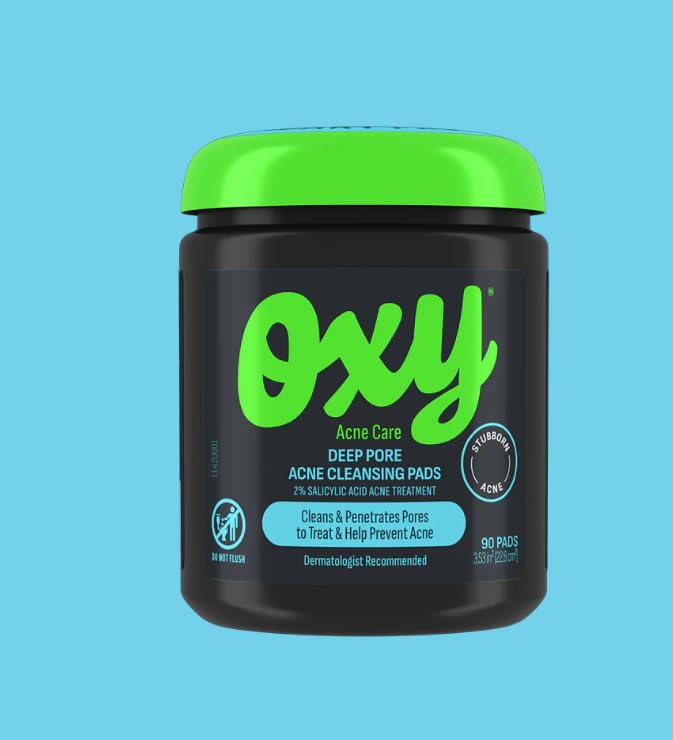 OXY Daily Defense Cleansing Pads - 90 Count (Pack of 9) | Acne Treatment & Oil Control | Perfect for Travel & Gym Skincare Routine