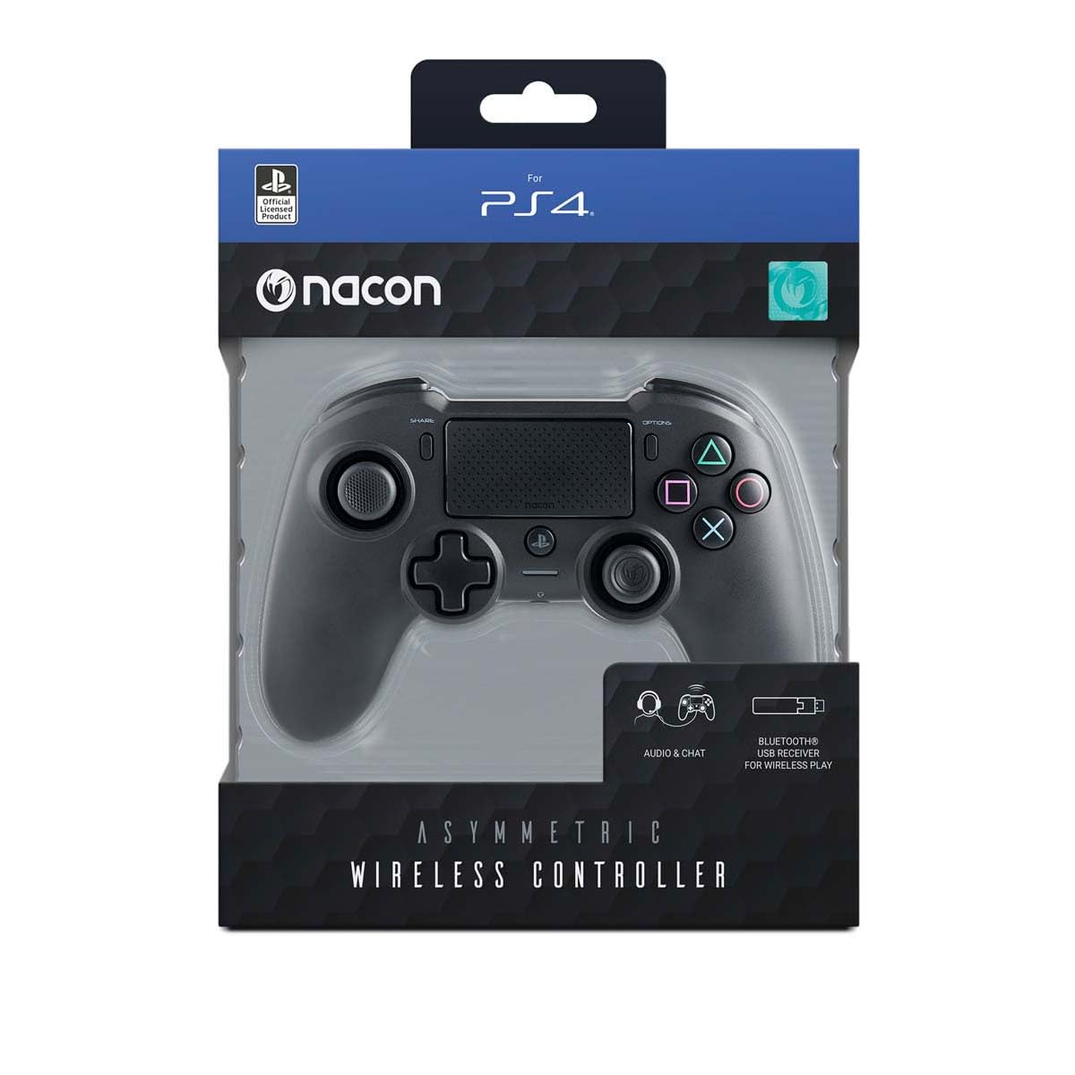 Official Licensed Nacon Asymmetric Wireless Controller for PlayStation 4 - Premium Gaming Experience for PS4, PS5 & PC Gaming Sessions
