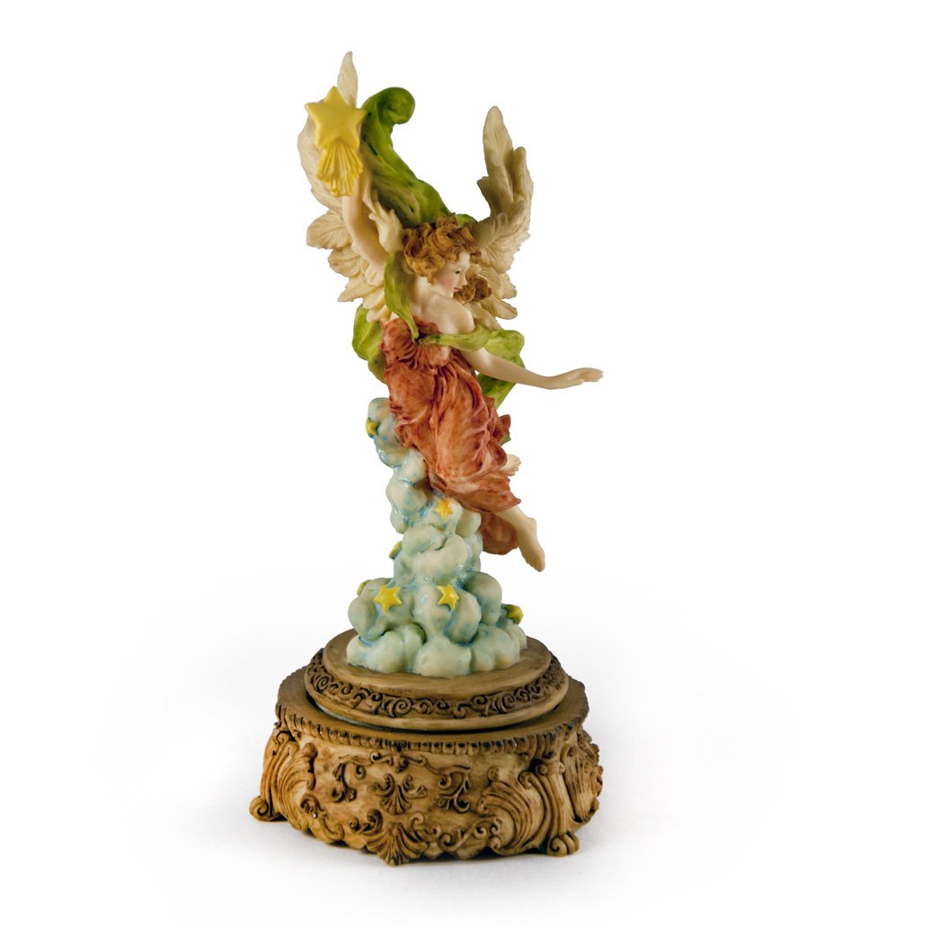 Twinkle Animated Angel with Star Musical Candle Holder - Christmas Decoration, Gift for Holidays, Birthday & Home Décor