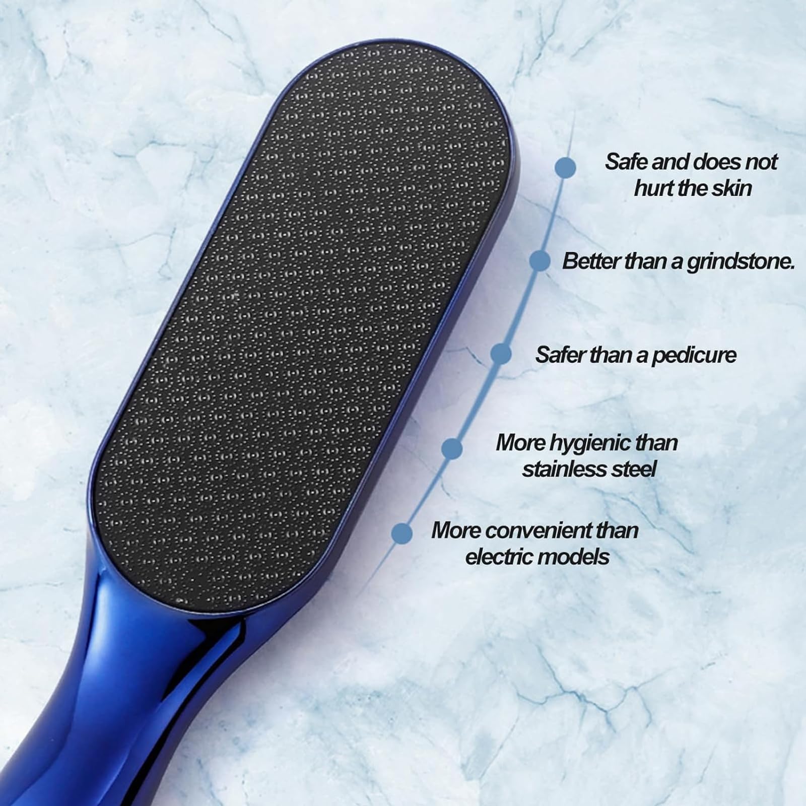 Professional Nano Glass Foot File for Hard Skin & Callus Removal – Long Handle Dead Skin Remover for Smooth Feet | Safe Pedicure Tool for Home & Spa Use (Gold)