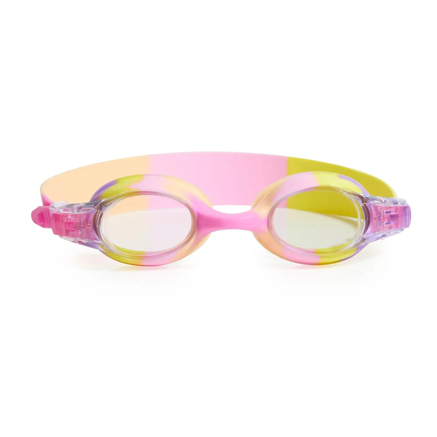 Bling2O Pink and Yellow Tiny Toddler Swim Goggles for Kids - UV Protection, Leak-Proof Swimming Goggles for Babies 6-24 Months - Perfect for Pool, Beach & Water Play
