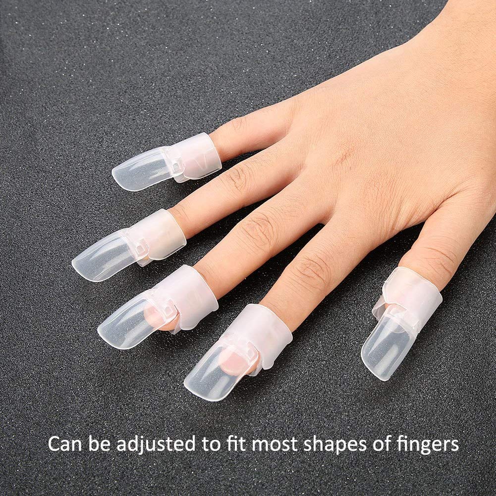 10pcs Nail Polish Protector Tips - Finger Nail Art Shields for Manicure & Salon Use, Reusable Nail Varnish Guards for Professional & Home Nail Care - Perfect for Nail Salons, DIY Manicures & Beauty Treatments