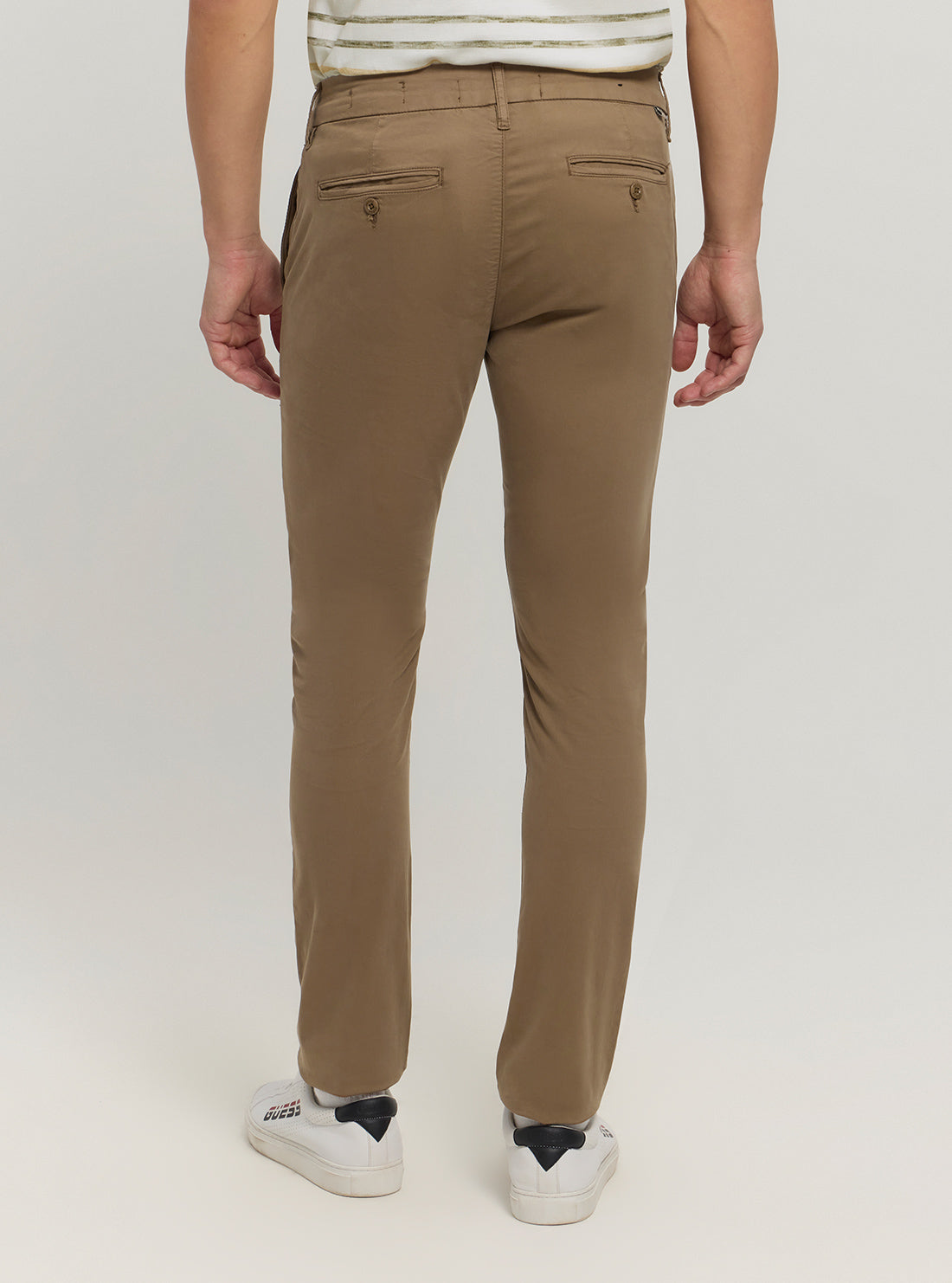 Brown Daniel Slim Fit Chino Pants for Men | Comfortable Stretch Dress Pants | Office Wear & Casual Outfits | Perfect for Business, Travel & Everyday Use