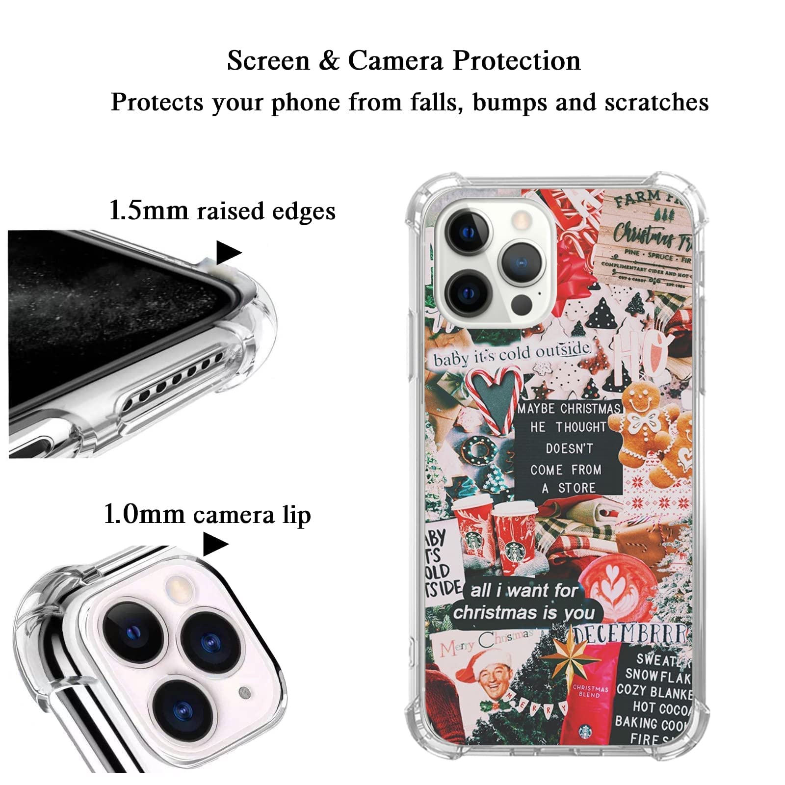 Festive Christmas iPhone 11 Pro Max Case - Holiday Themed Protective Cover with Trendy Winter Design for Women & Men | Perfect Gift for Xmas, Office Party & Family Gatherings