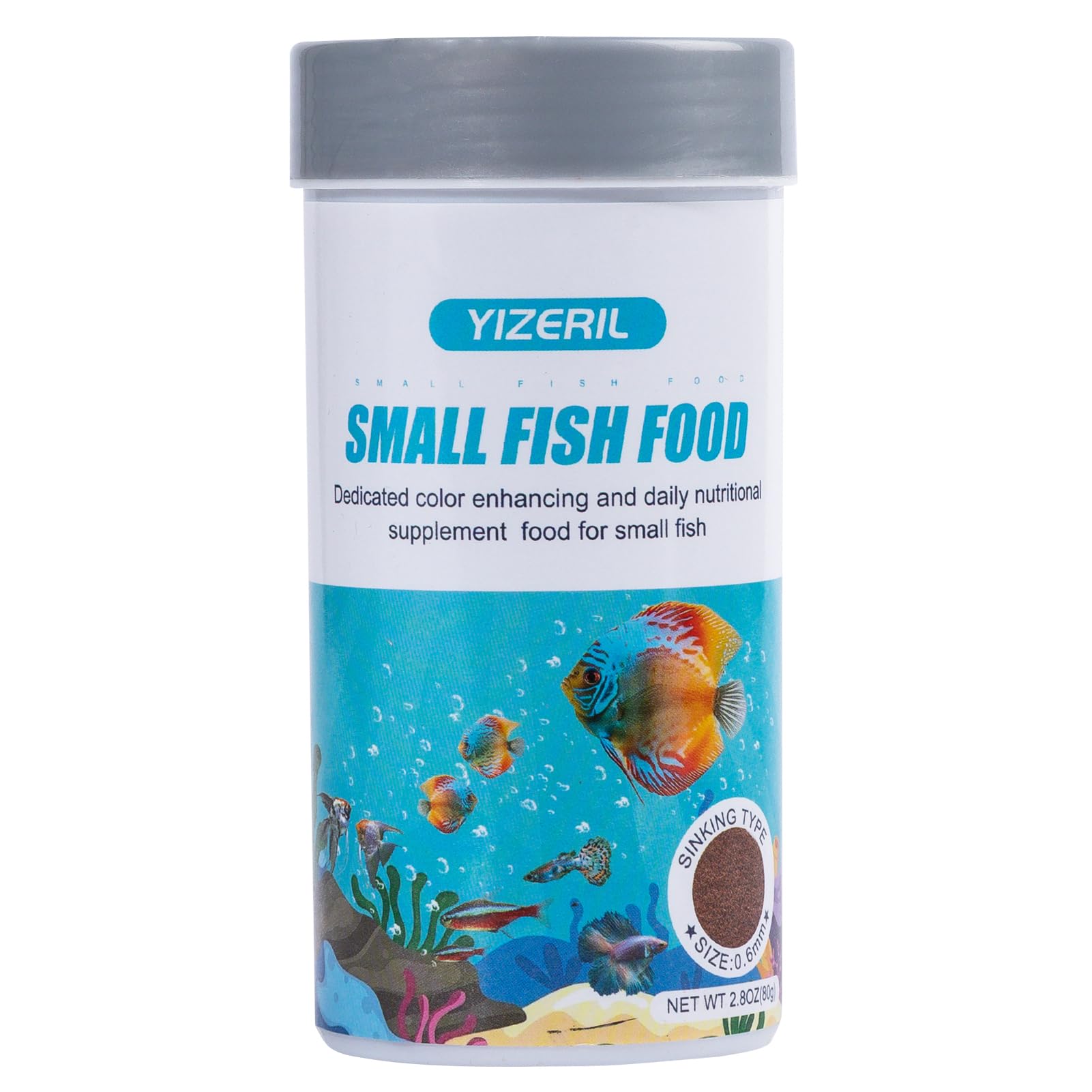 Premium Micro Pellets Fish Food - All Natural Protein Rich Diet for Betta, Guppy, Angelfish & Zebrafish | Color Enhancing Tropical Fish Food (2.8oz) | Ideal for Daily Feeding & Aquarium Maintenance