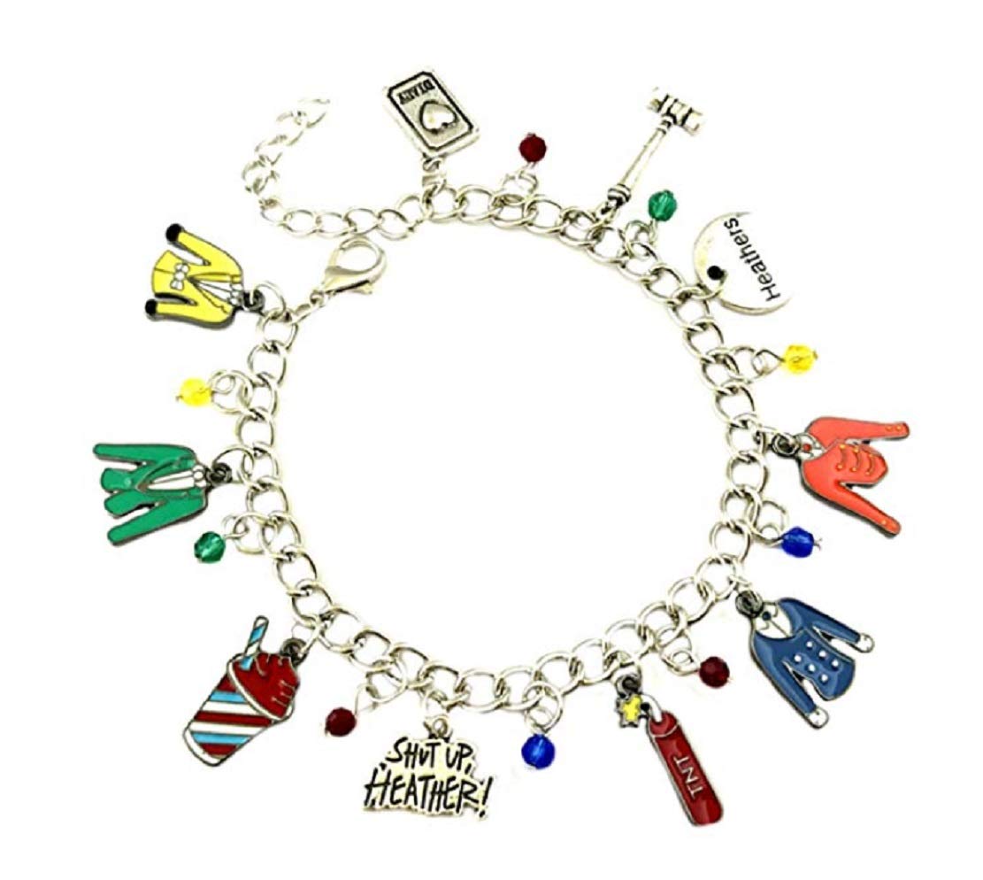 Heathers the Musical Broadway Inspired Multicharm Metal Bracelet - Perfect for Theater Fans, Gifts & Everyday Wear