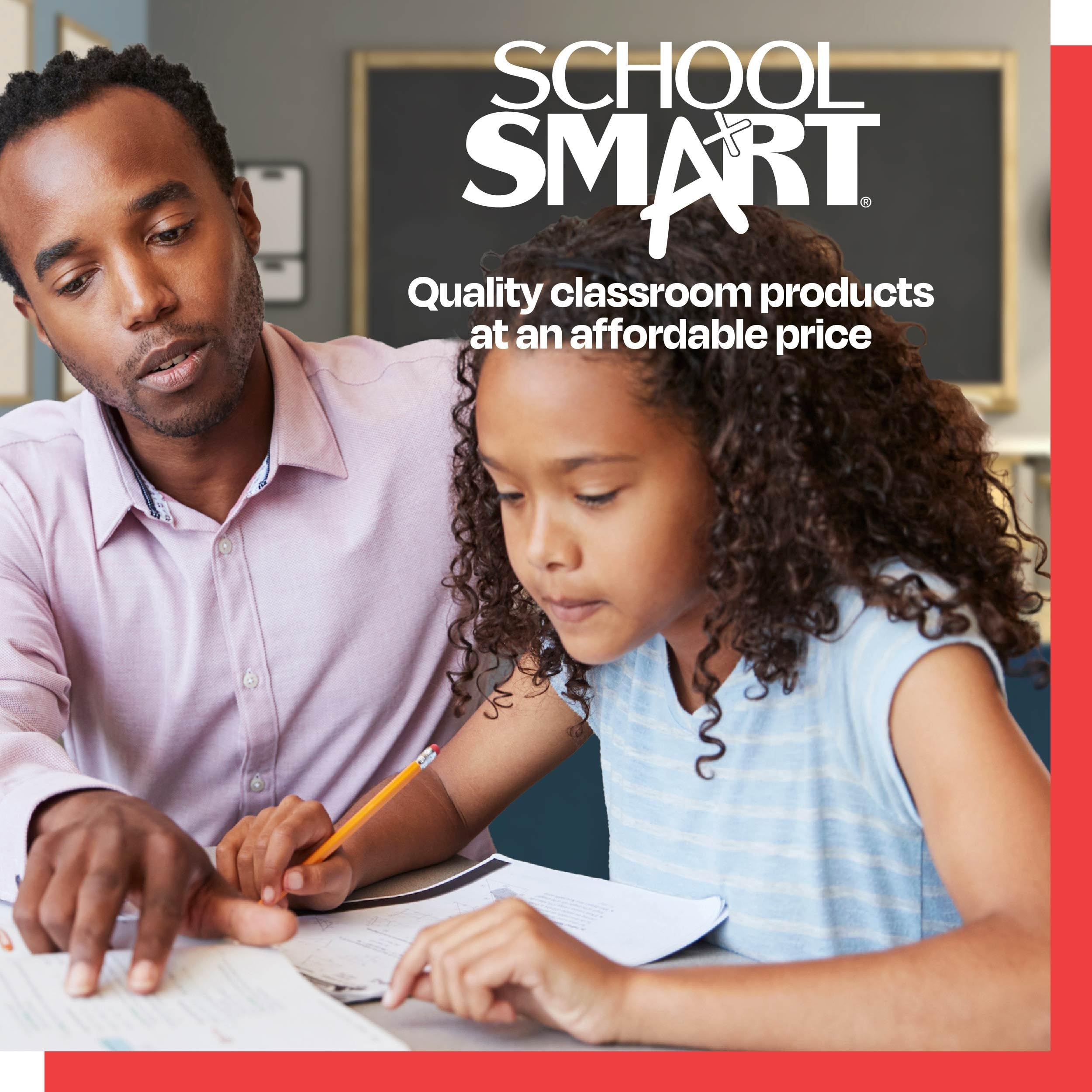 School Smart 2-Pocket Poly Folders - Red, Pack of 25 | Durable Plastic Folders for Classroom Organization, Homework & Document Storage | Perfect for Students, Teachers & Office Use