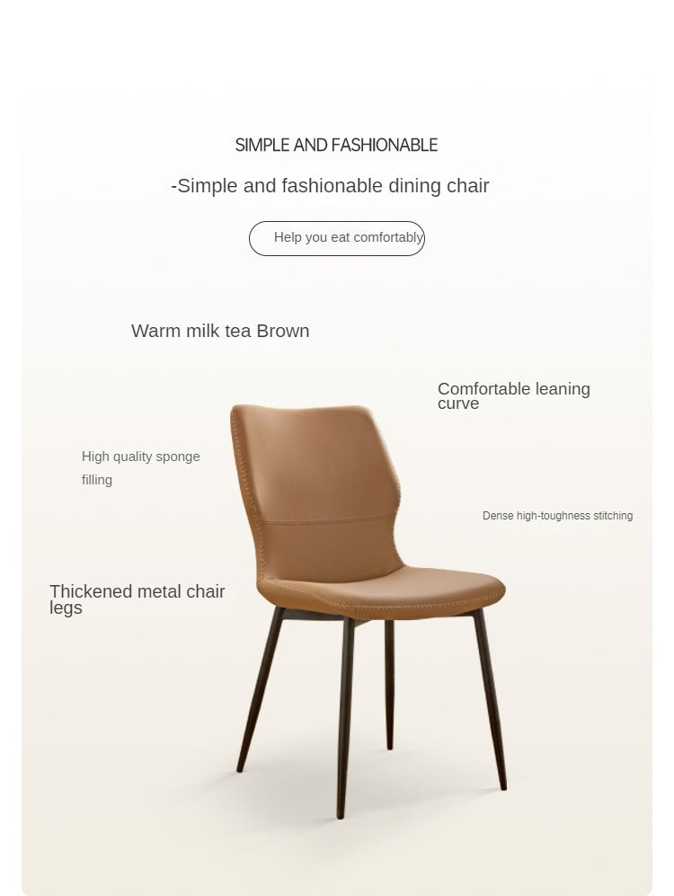Premium Organic Leather Soft Dining Chairs - Set of 4 for Living Room, Dining Room & Office - Eco-Friendly & Comfortable Seating Furniture