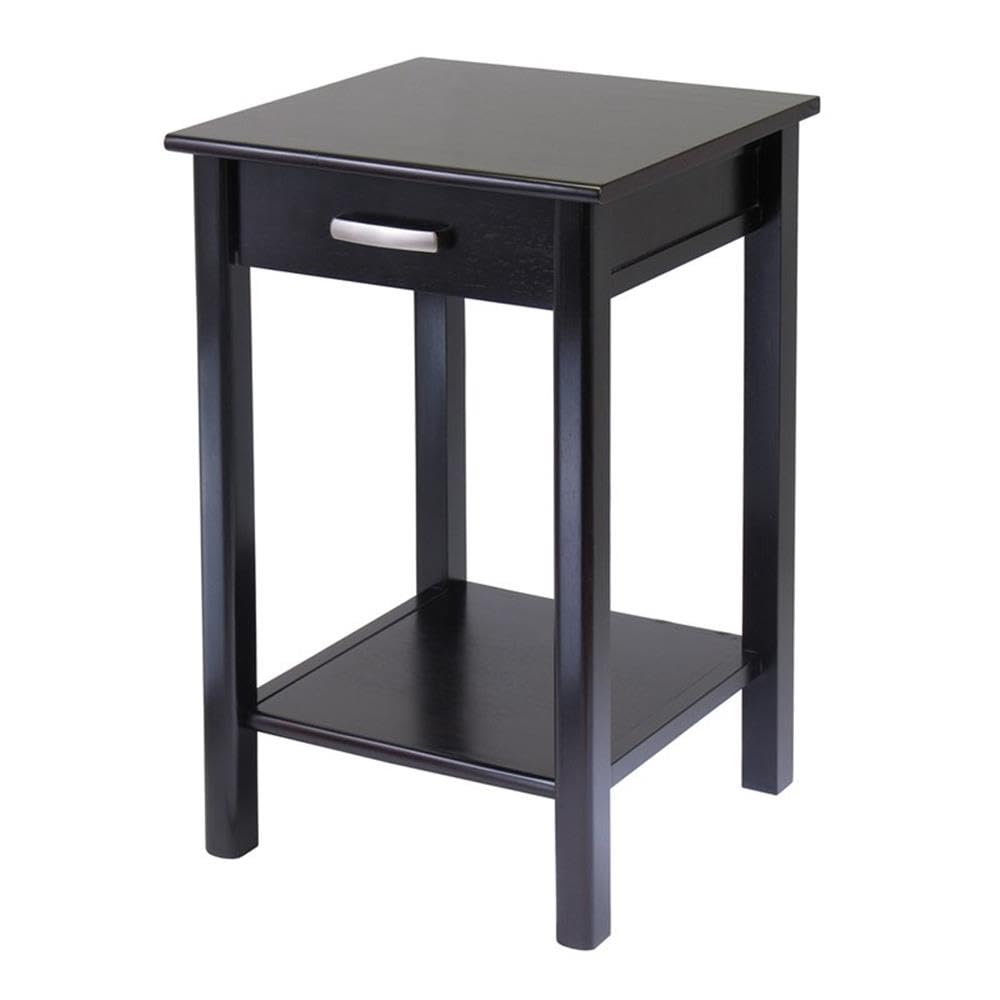 Winsome Liso Home Office End Table in Espresso Finish - Perfect for Living Room, Bedroom, or Workspace Decor