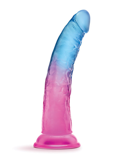B Yours Beautiful Sky Dildo 7 Inch Sunset Pink Blue - Realistic Silicone Adult Toy for Couples & Solo Play, Perfect for Bedroom Fun & Sensual Exploration