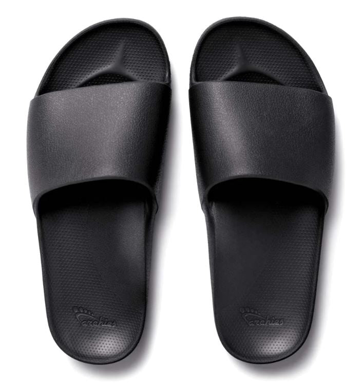 Archie's Slide Sandals for Men & Women - Comfortable Black Slides for Beach, Pool, and Casual Wear