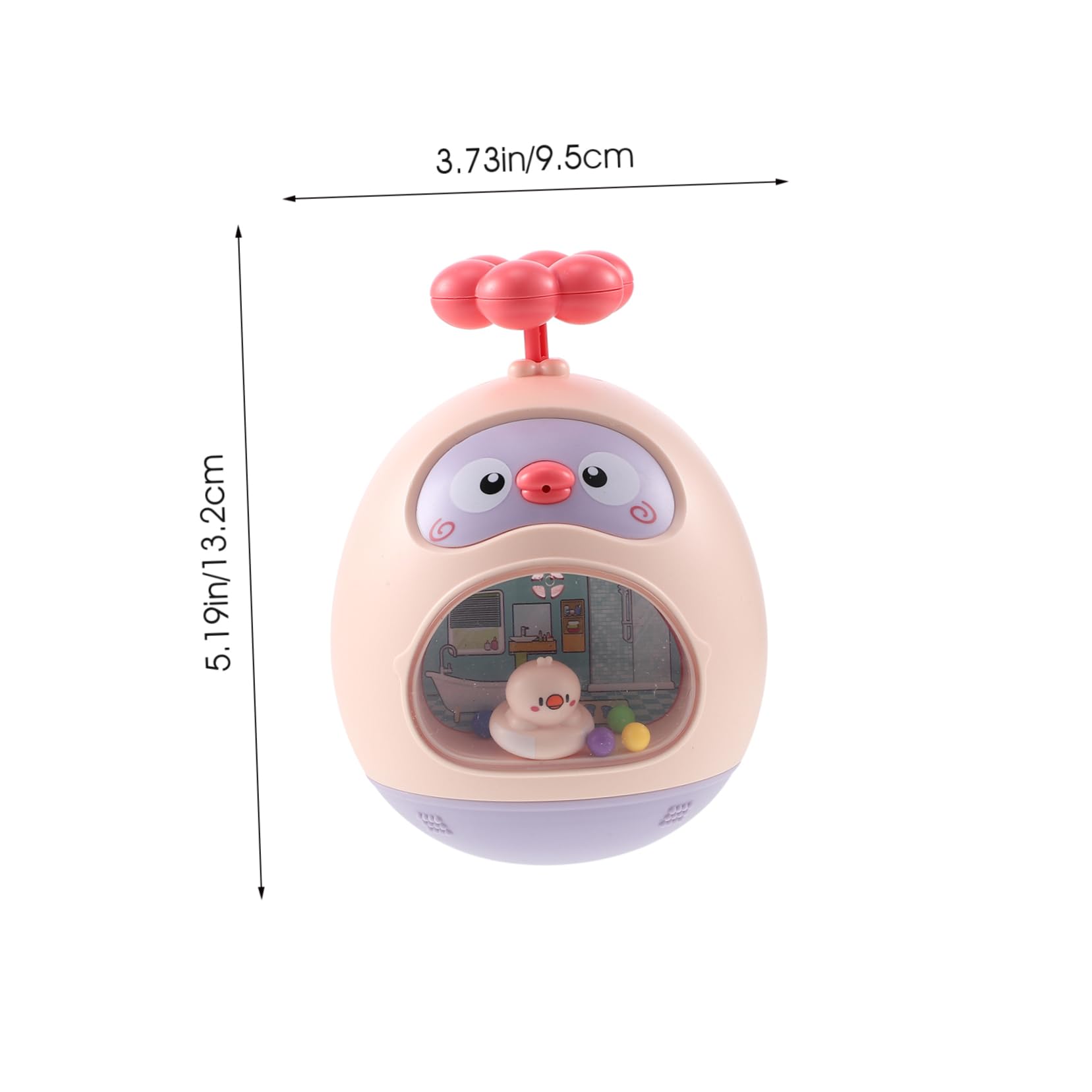 FAVOMOTO 5-Piece Tumbler Bath Toys Set - Colorful Water Play Toys for Kids, Fun Bathtime & Beach Activities - Durable ABS Plastic Pink Tumbler Toys for Pool, Backyard & Outdoor Water Games