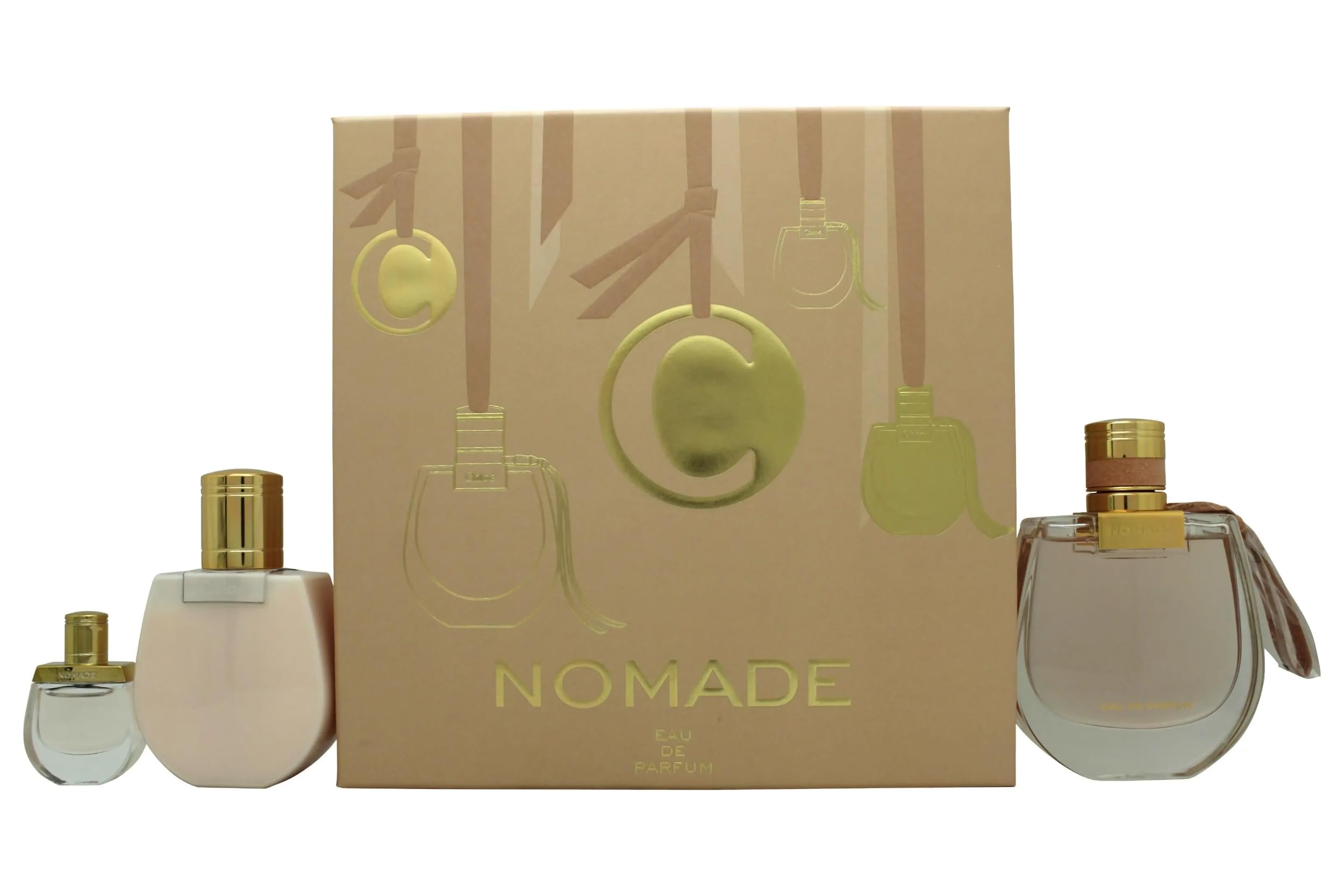 Chloe Nomade Women's 3-Piece Perfume Gift Set - Eau de Parfum Travel Spray & Body Lotion (Floral Chypre Scent) - Perfect for Valentine's Day, Birthday Gifts & Daily Fragrance Luxury