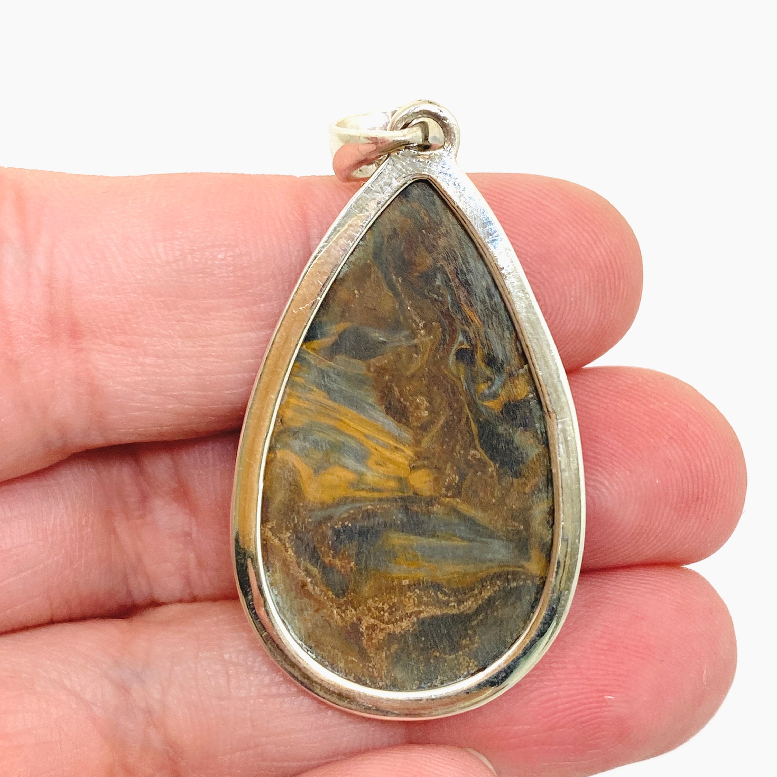Natural Pietersite Teardrop Cabochon Pendant - PPGJ1064 | Handmade Gemstone Jewelry for Women | Perfect for Boho Fashion & Spiritual Healing