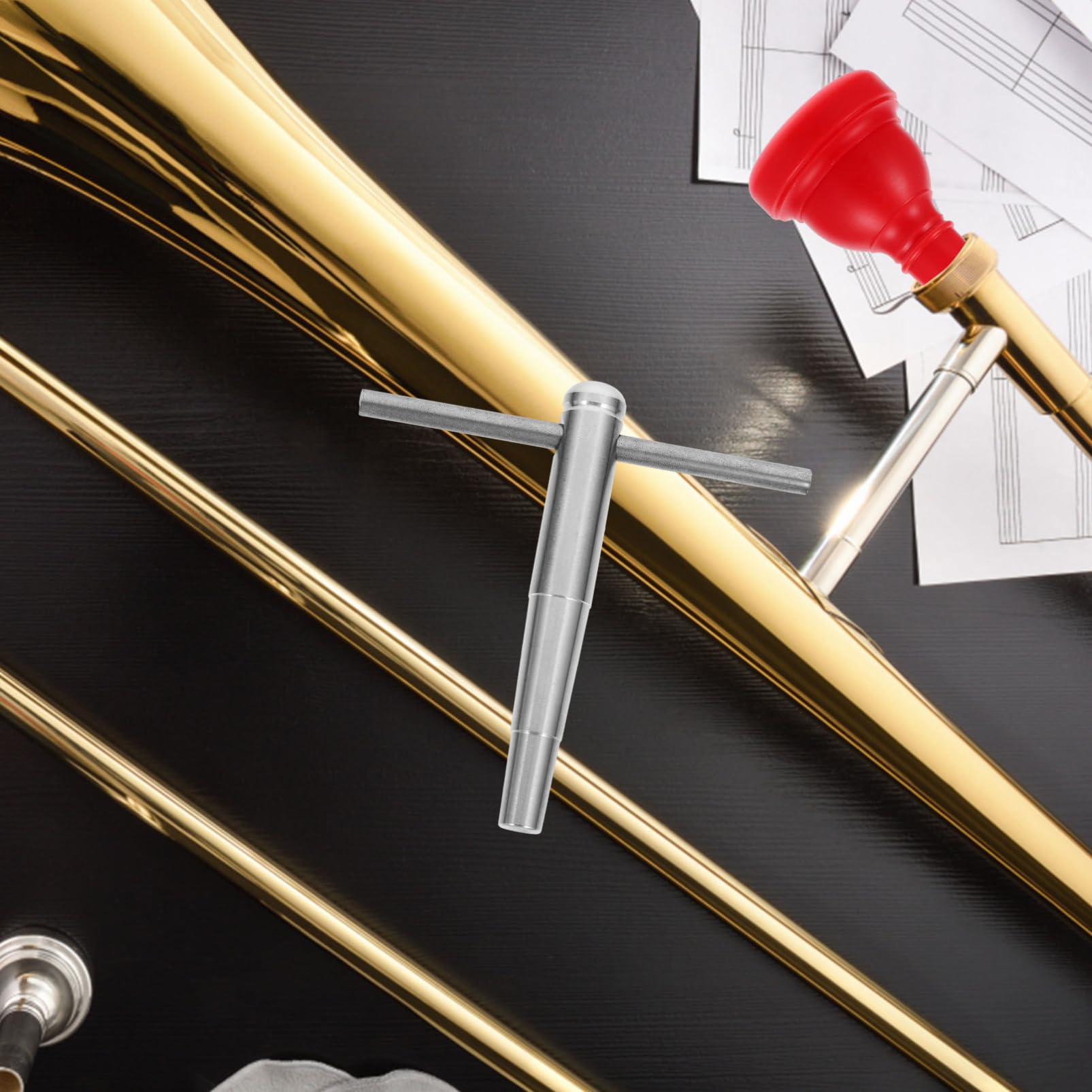 Professional Metal Trumpet Mouthpiece Truing Tool Set - Wind Instrument Repair Accessory for Trumpet Mouthpiece Maintenance & Alignment - Perfect for Musicians, Repair Shops & Band Maintenance