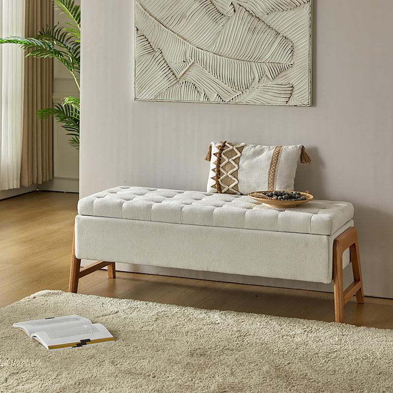 Salina Mid-Century Modern Inspired Storage Bench - Stylish Entryway & Living Room Seating with Hidden Storage - Perfect for Small Spaces & Home Organization