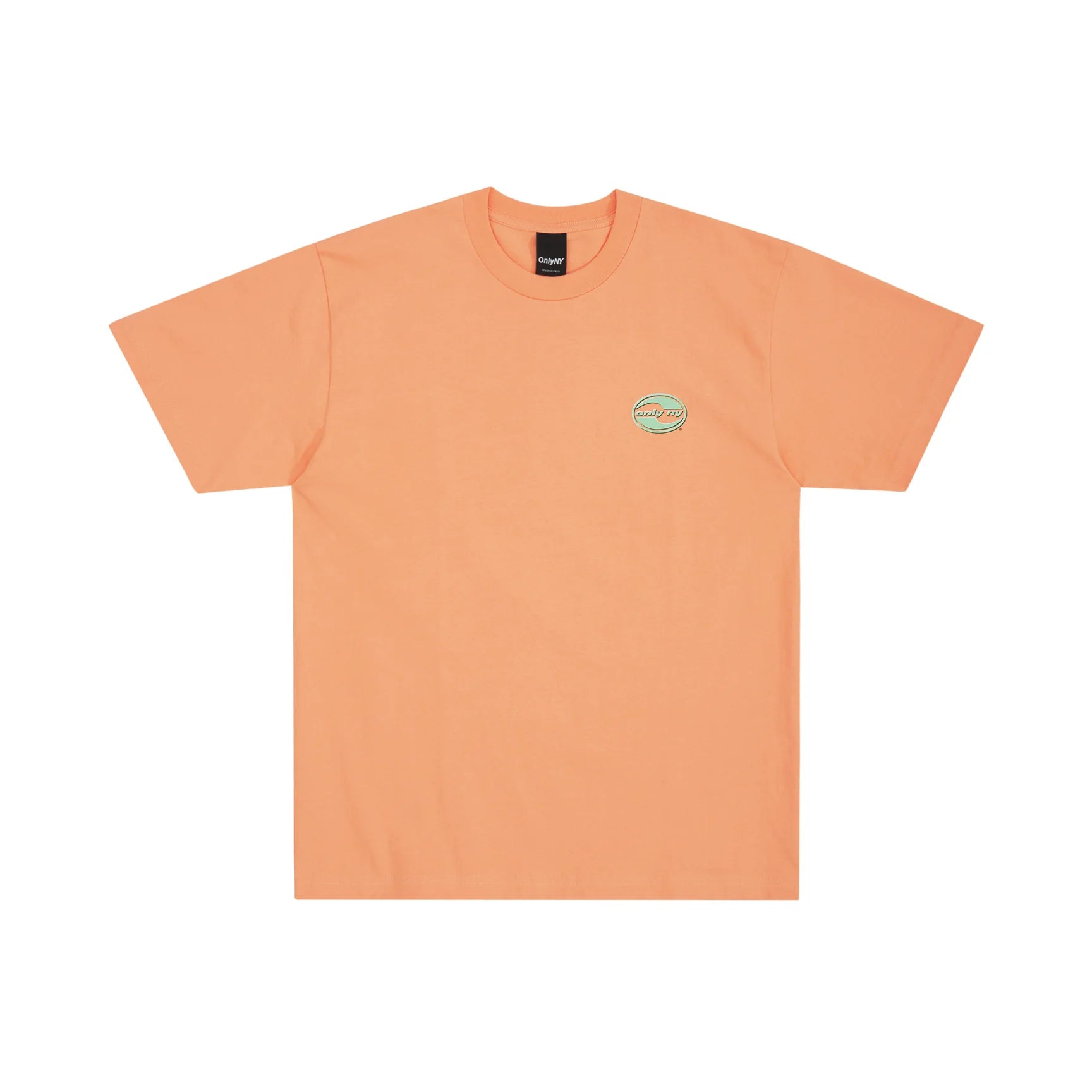 Only NY Wavy Logo T-Shirt - Soft Peach Pink Cotton Tee for Men & Women | Casual Streetwear, Summer Outfits & Everyday Comfort
