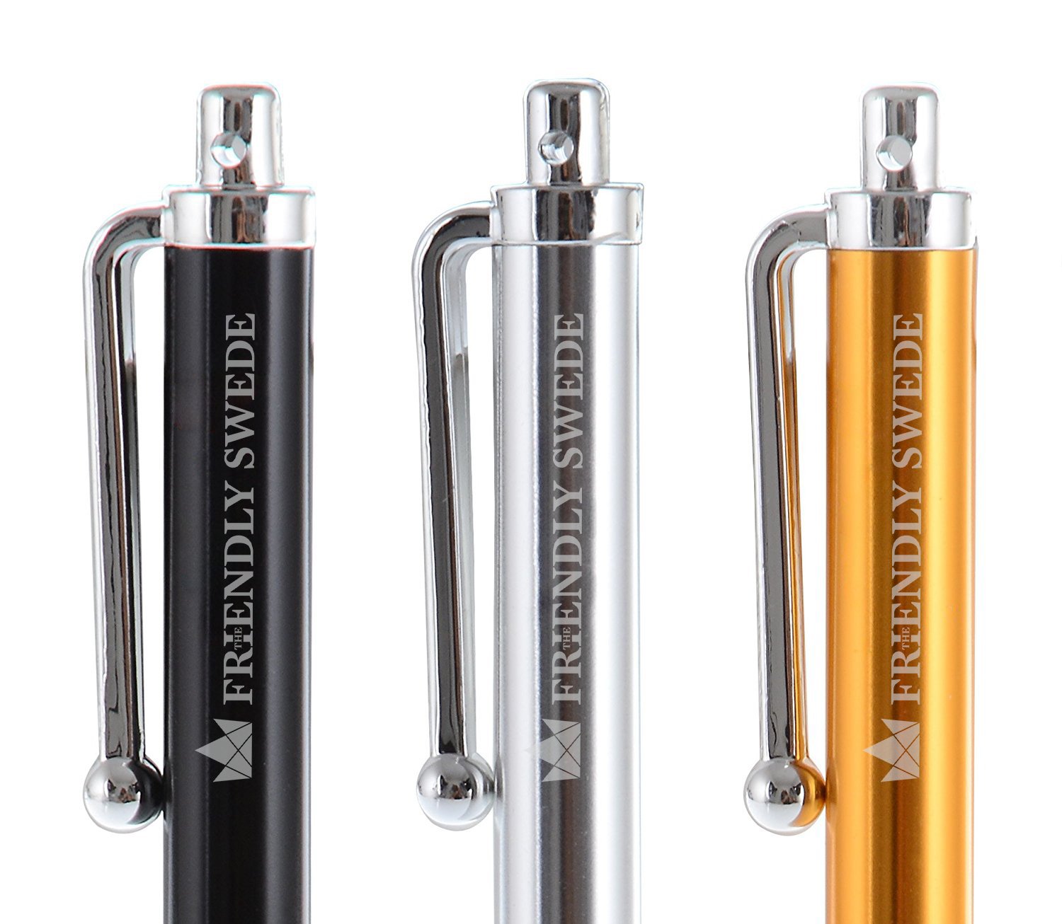 Friendly Swede Stylus Pen 6-Pack for iPad, iPhone, Android - Touchscreen Use & Gaming