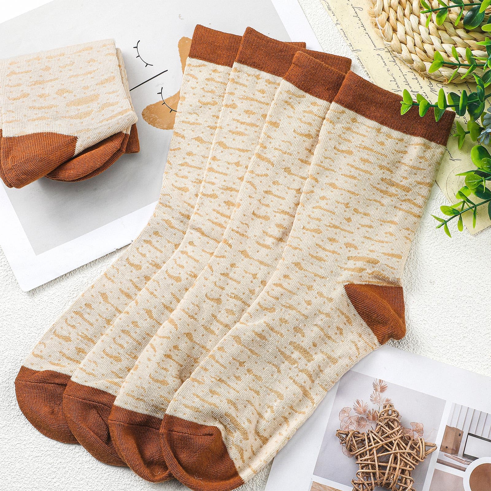 4 Pairs Passover Matzah Socks - Funny Adult Novelty Socks for Pesach Seder, Jewish Holiday Gifts for Men & Women - Perfect for Passover Parties, Family Gatherings & Religious Celebrations
