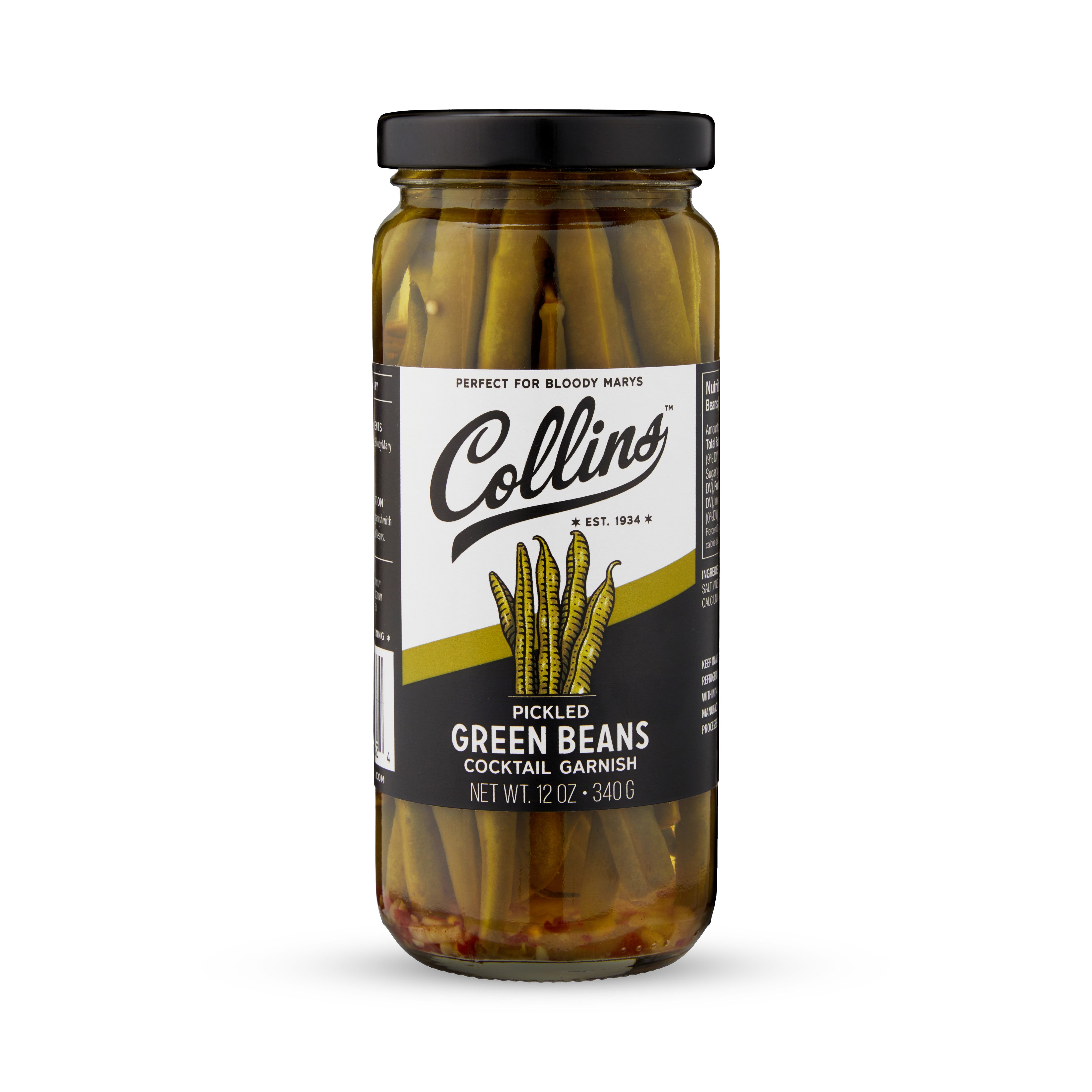 Gourmet Pickled Green Beans - Crunchy & Tangy, 12 oz Jar - Perfect for Salads, Charcuterie Boards & Healthy Snacking