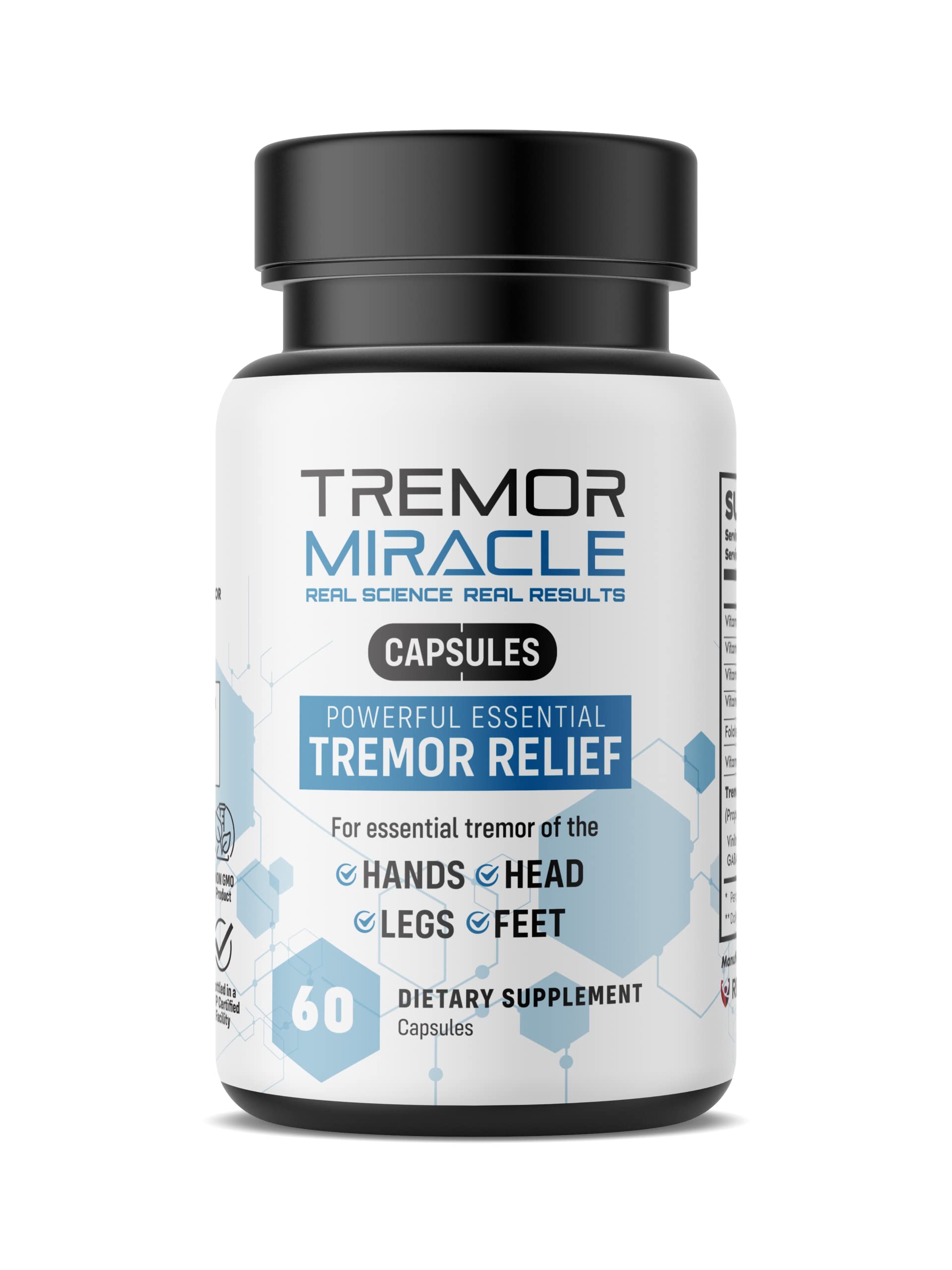 Tremor Miracle Capsules – Natural Herbal Supplement for Essential Tremor Relief in Hands, Legs, Feet & Head | Supports Daily Activities & Nervous System Balance