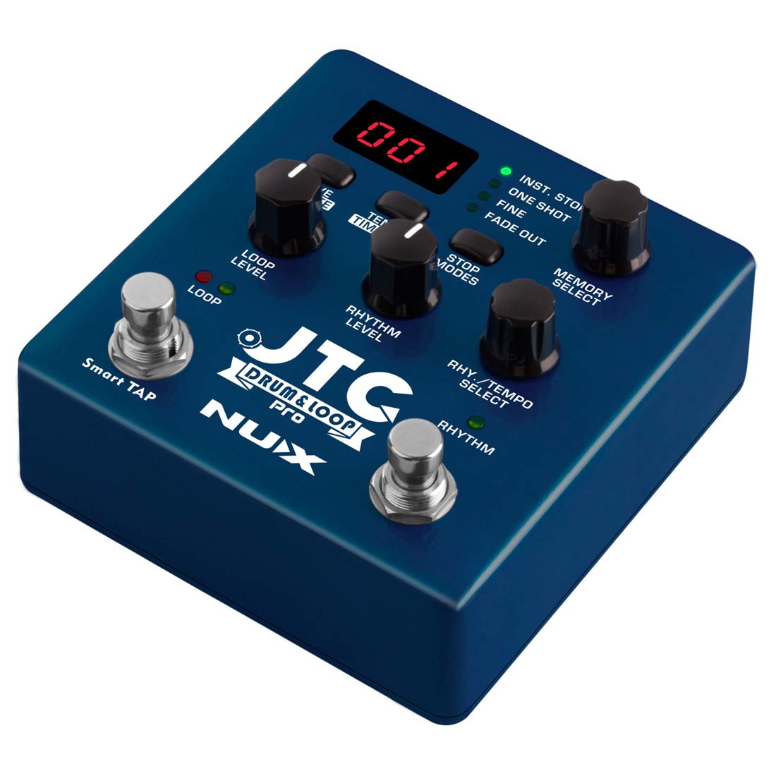 NUX JTC PRO Drum Loop PRO Dual Switch Looper Pedal - 6 Hours Recording, 24-bit/44.1kHz Audio Quality - Perfect for Live Performances, Studio Recording & Guitar Effects